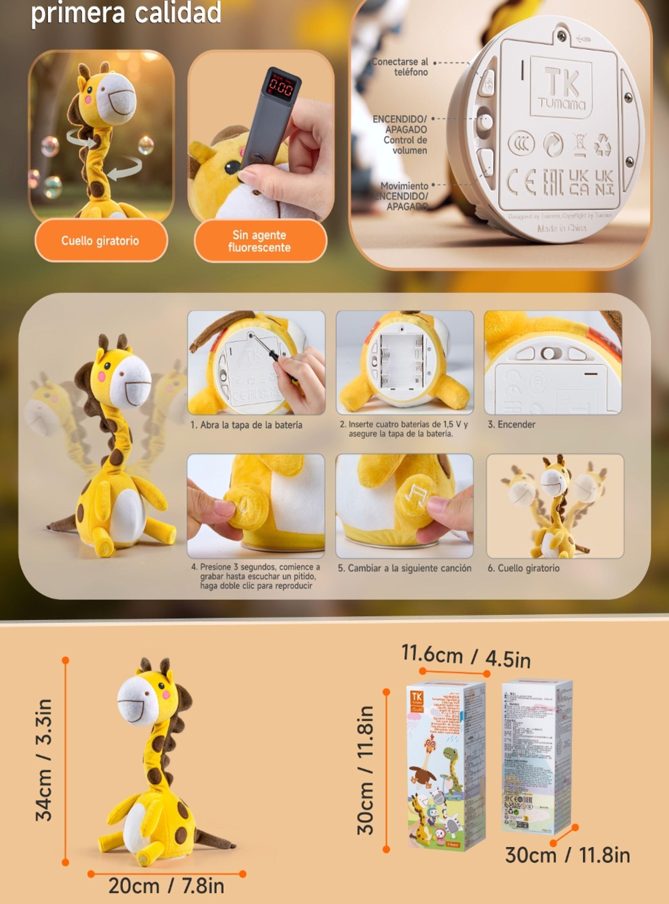 Juguete Musical Jirafa Interactiva 4 En 1 TM295 By LuBabycas-8