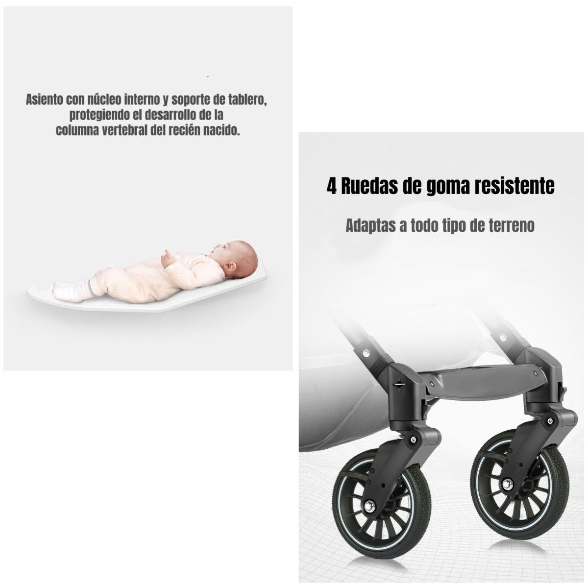 Coche De Paseo Maleta Compacto 0-3 Años Tour Rosa LuBabycas-4