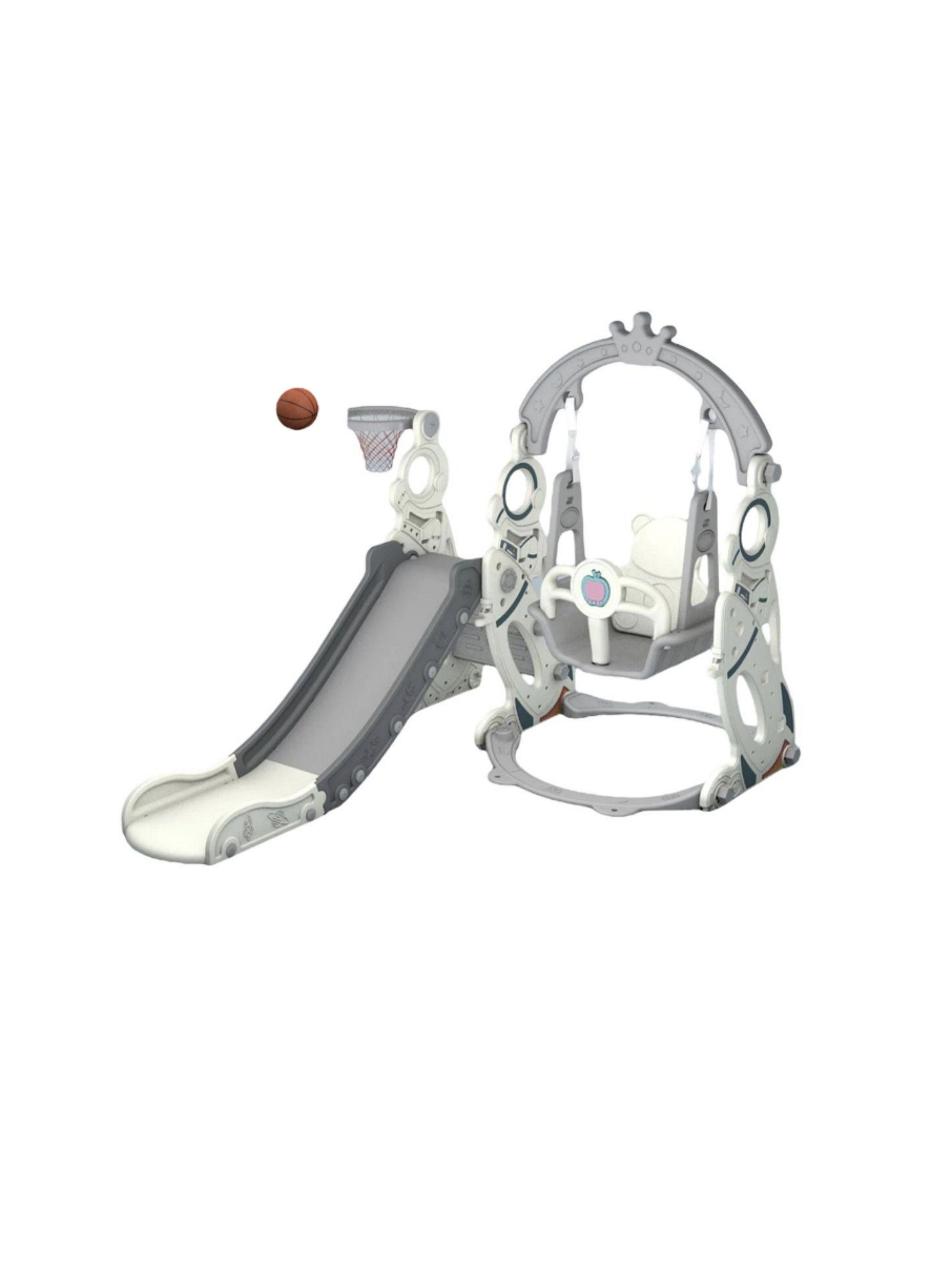 Resbalín Columpio 3 En 1 Lubabycas Gris-0