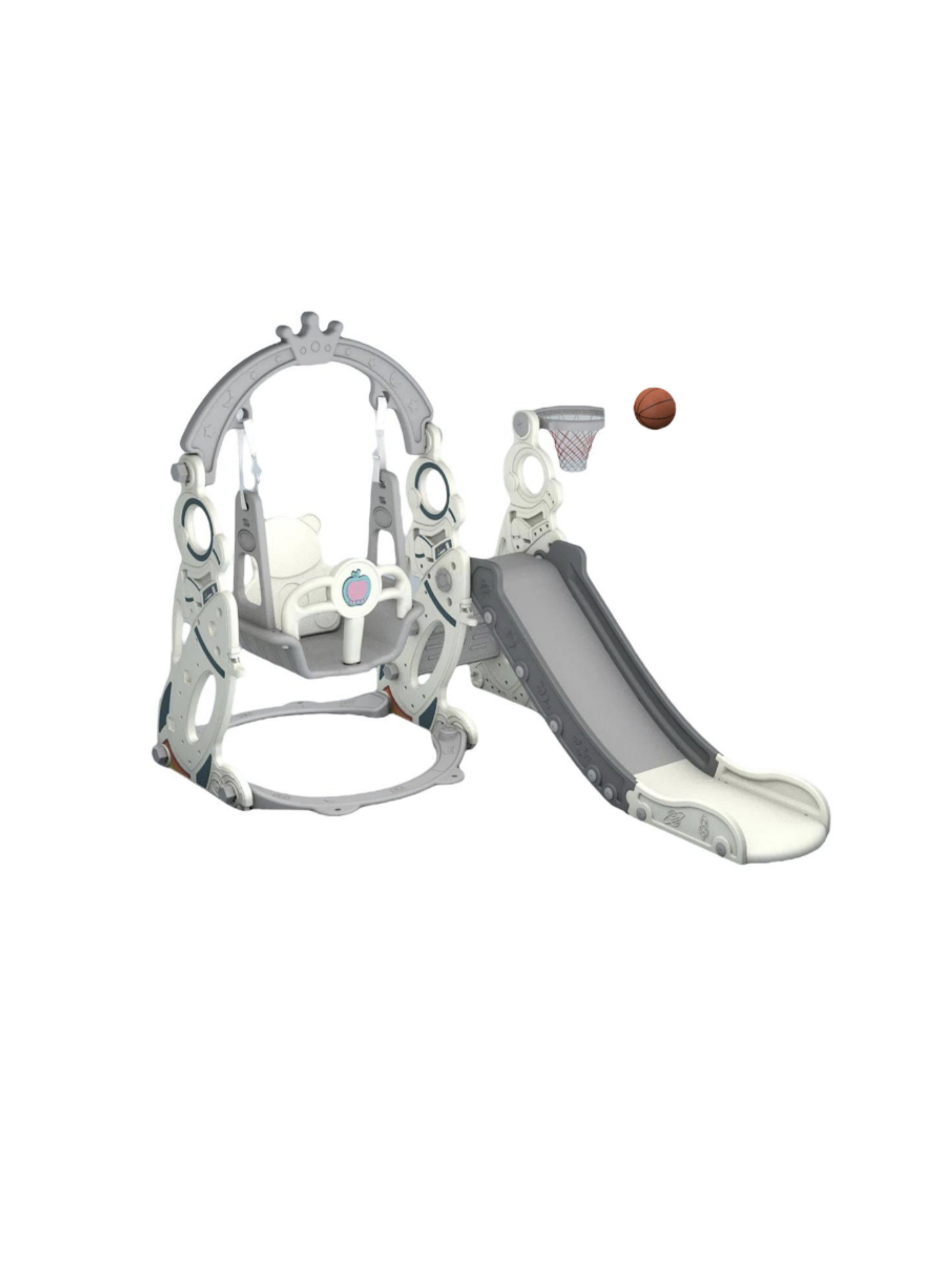 Resbalín Columpio 3 En 1 Lubabycas Gris-1