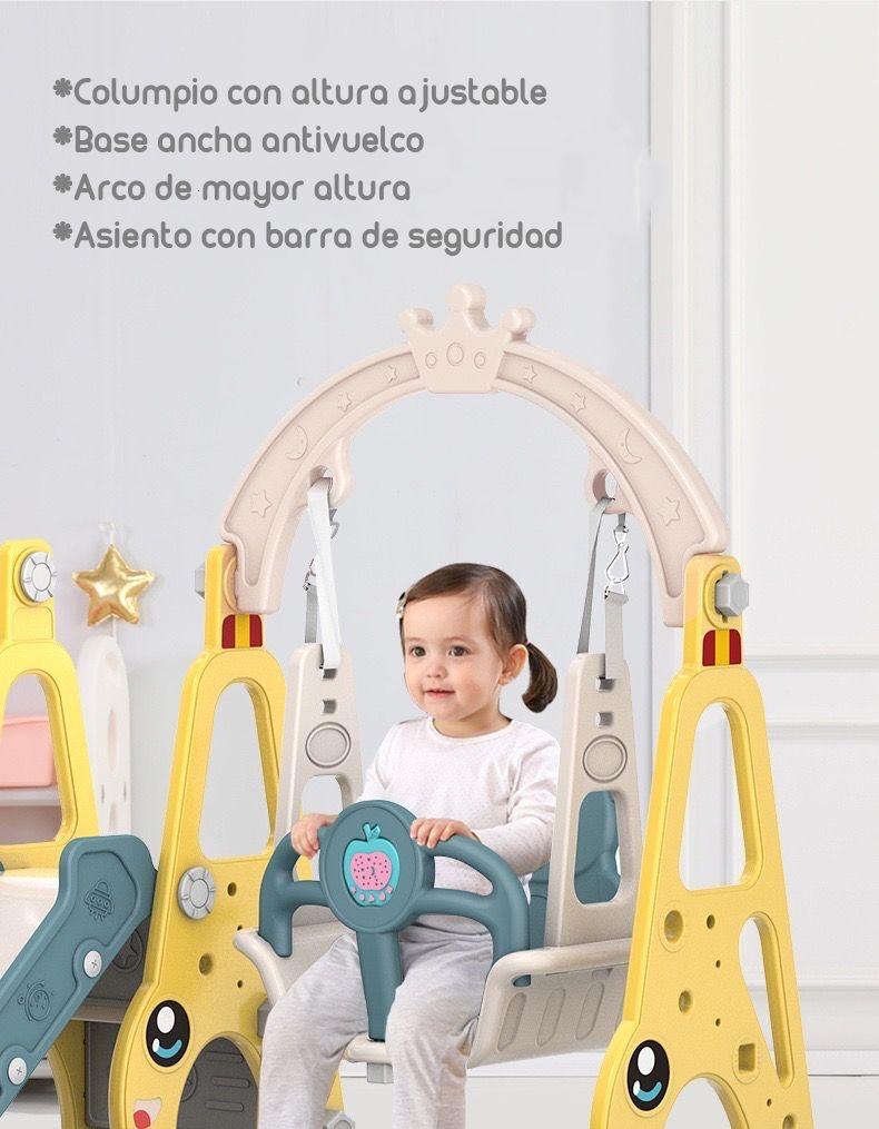Resbalín Columpio 3 En 1 Lubabycas Gris-2