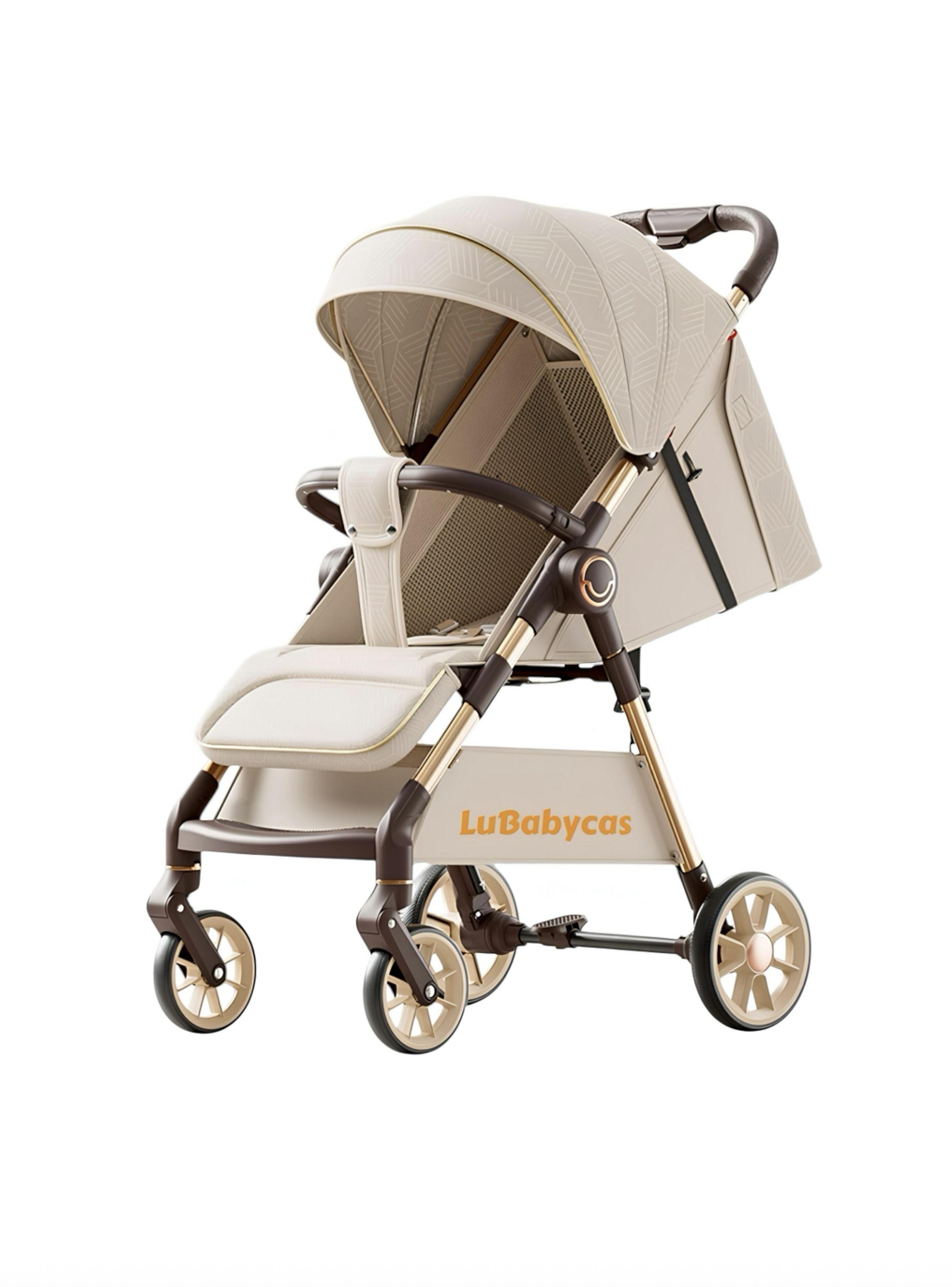 Coche De Paseo Últra Resistente 25kg Tek Dorado LuBabycas-0