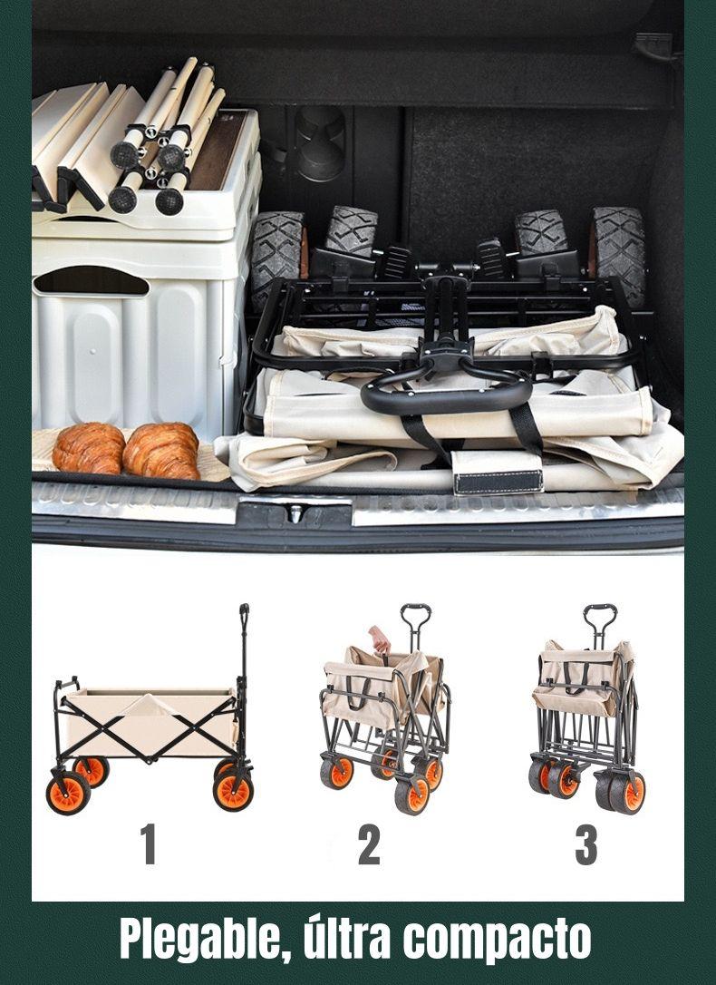 Carrito Para Compras y Camping Con Frenos Negro LuBabycas-4