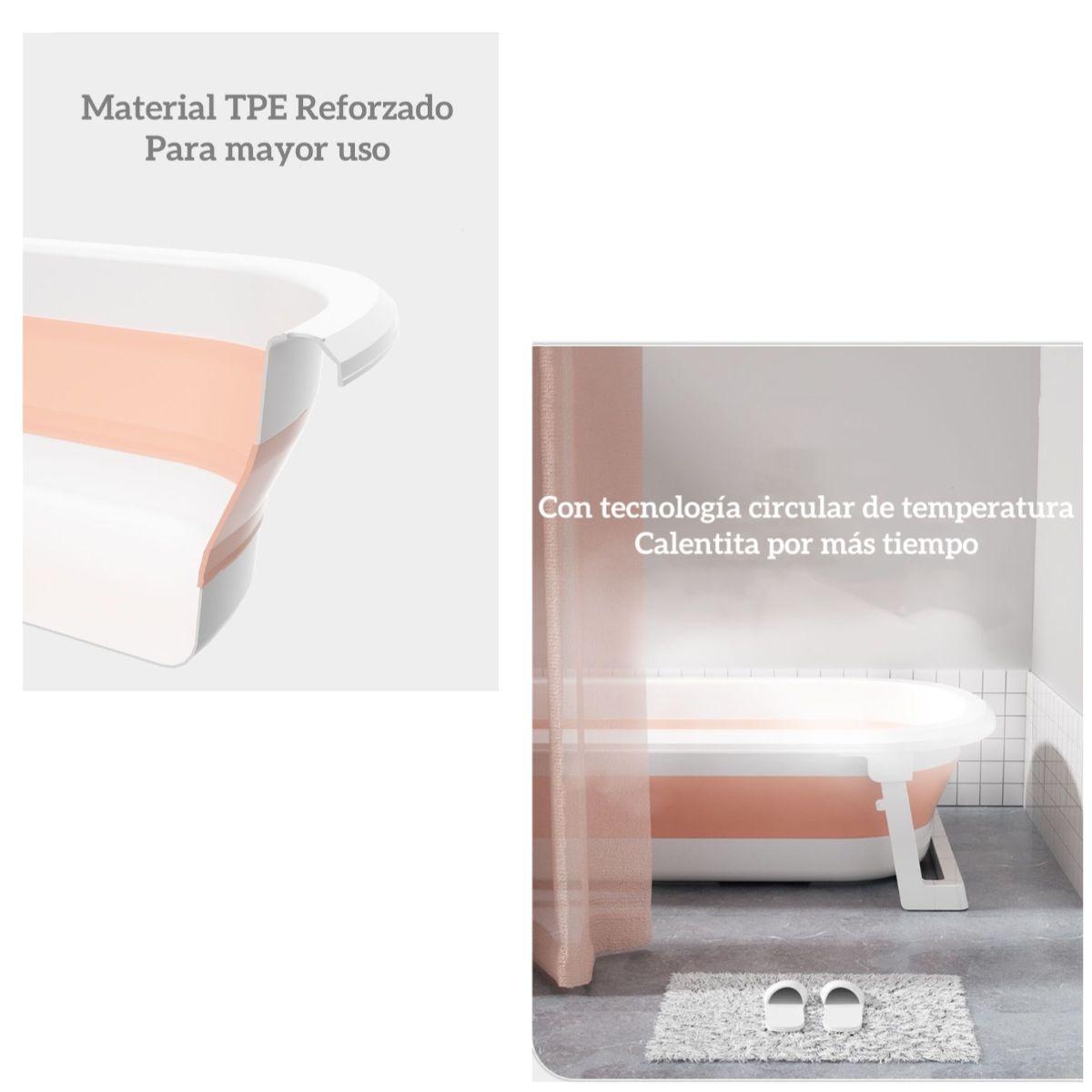 Bañera Plegable Con Cojín Y Más Accesorios Rosada Lubabycas-6