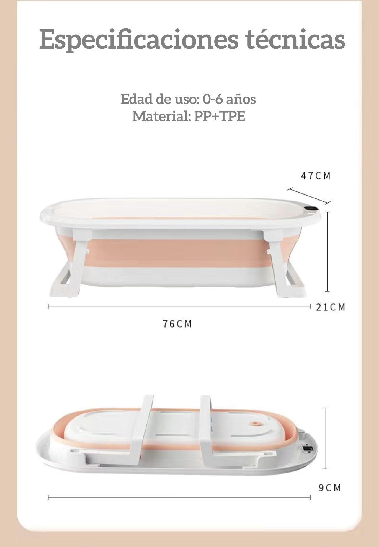Bañera Plegable Con Cojín Y Más Accesorios Rosada Lubabycas-7