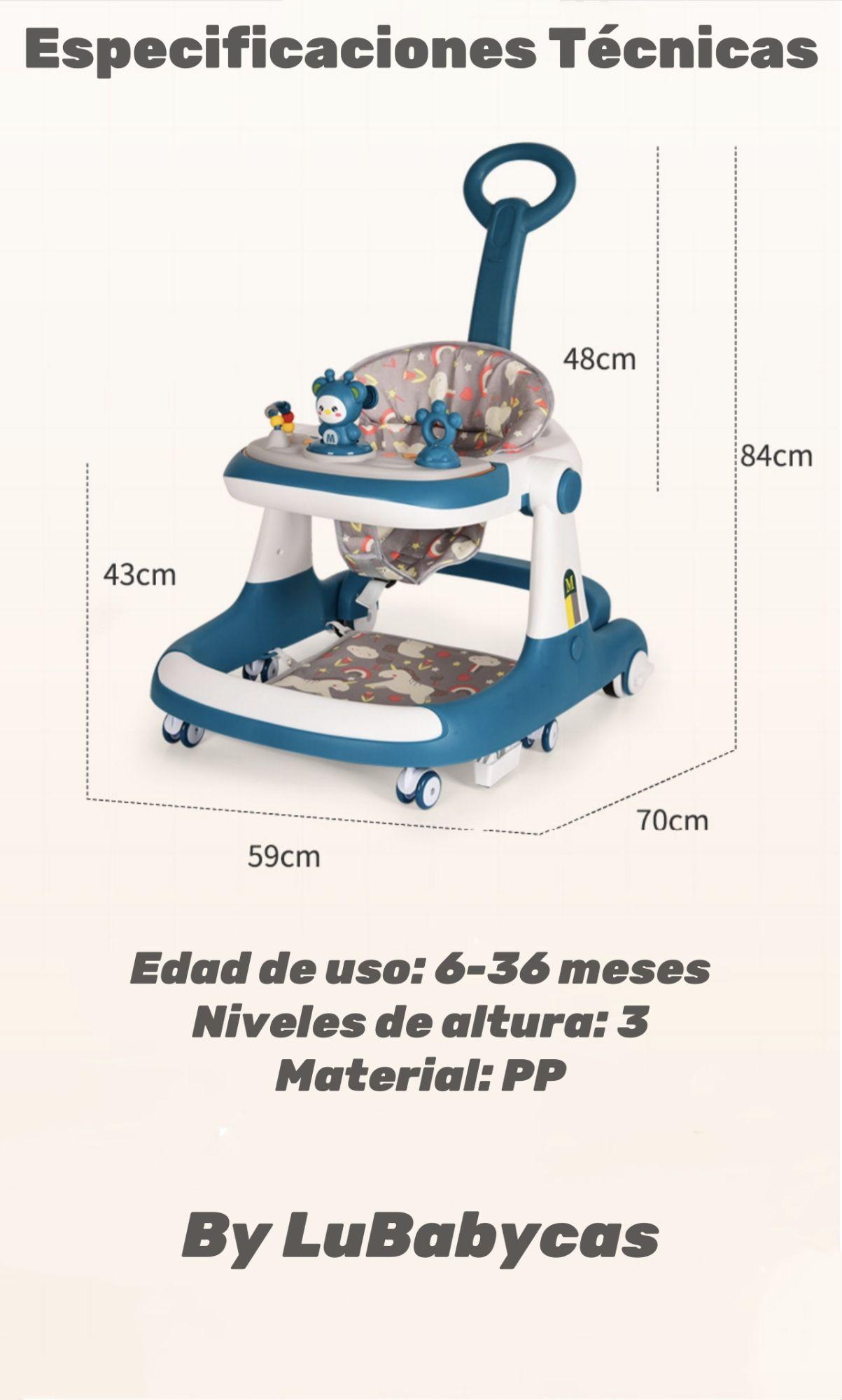 Andador Caminador 5 En 1 Con Apoya Pies Lubabycas Rojo-7