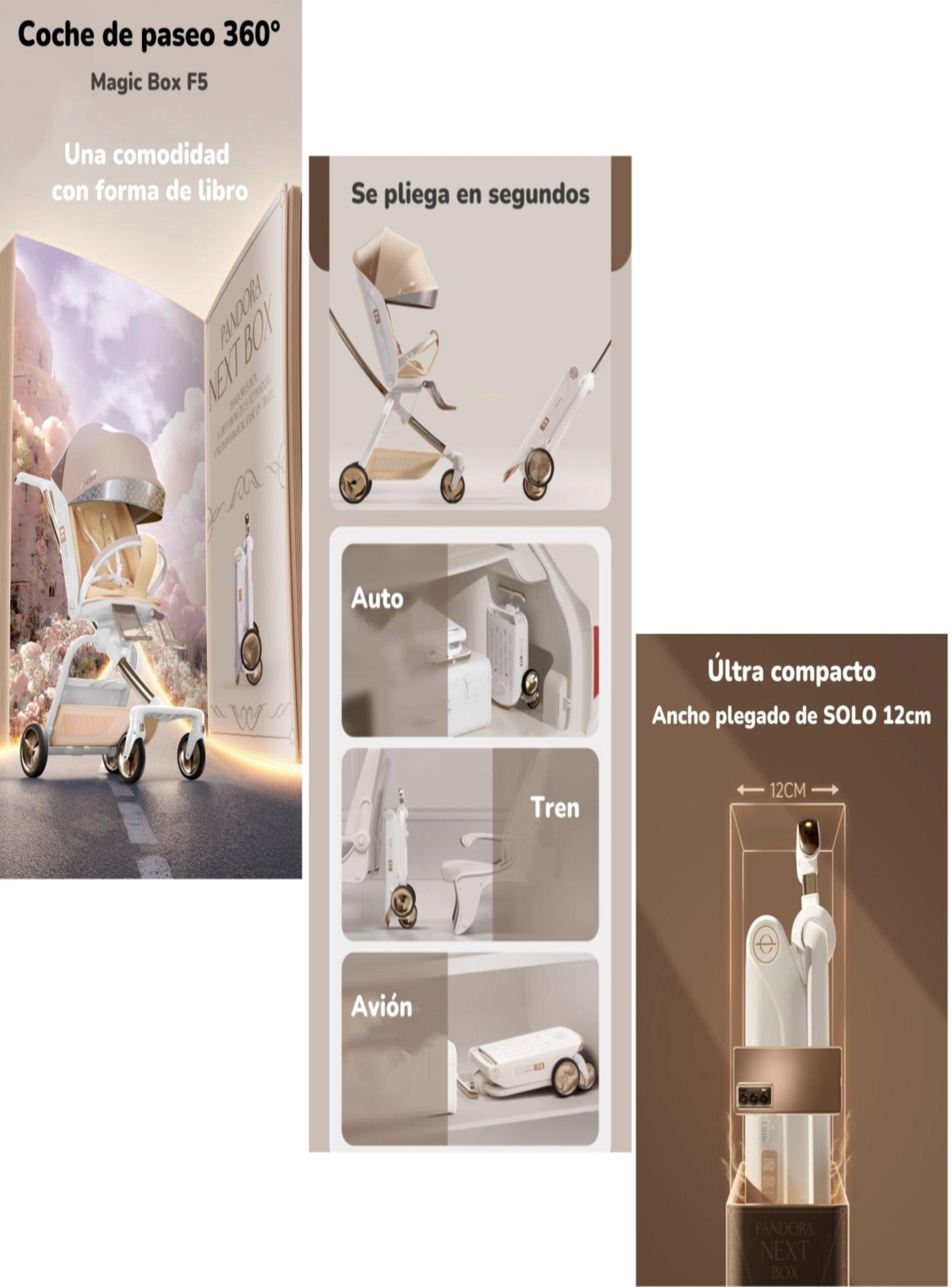 Coche De Paseo 360° Magic Box F5 Blanco LuBabycas-2