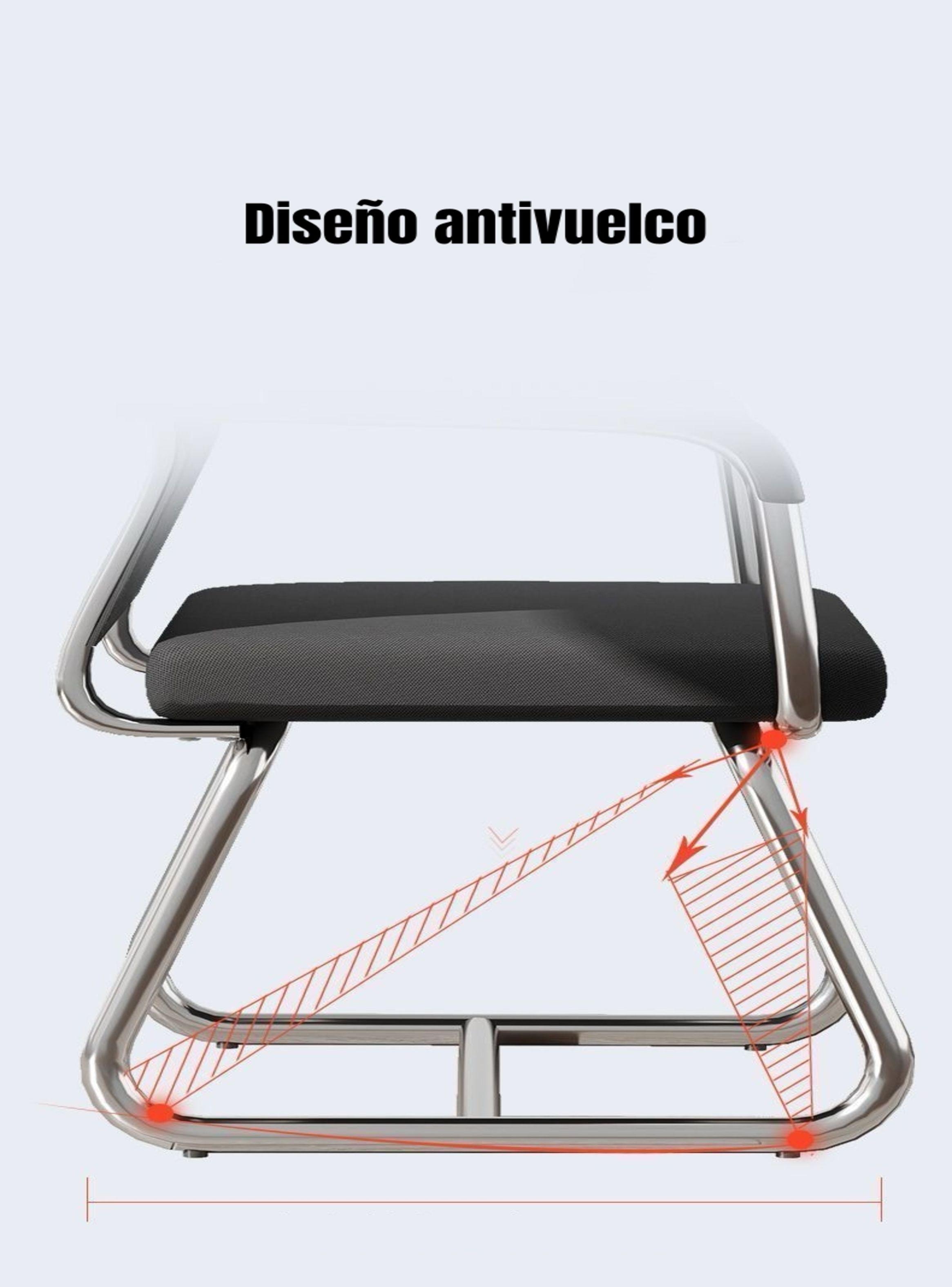 Silla De Escritorio Respaldo Alto Path Negra-6