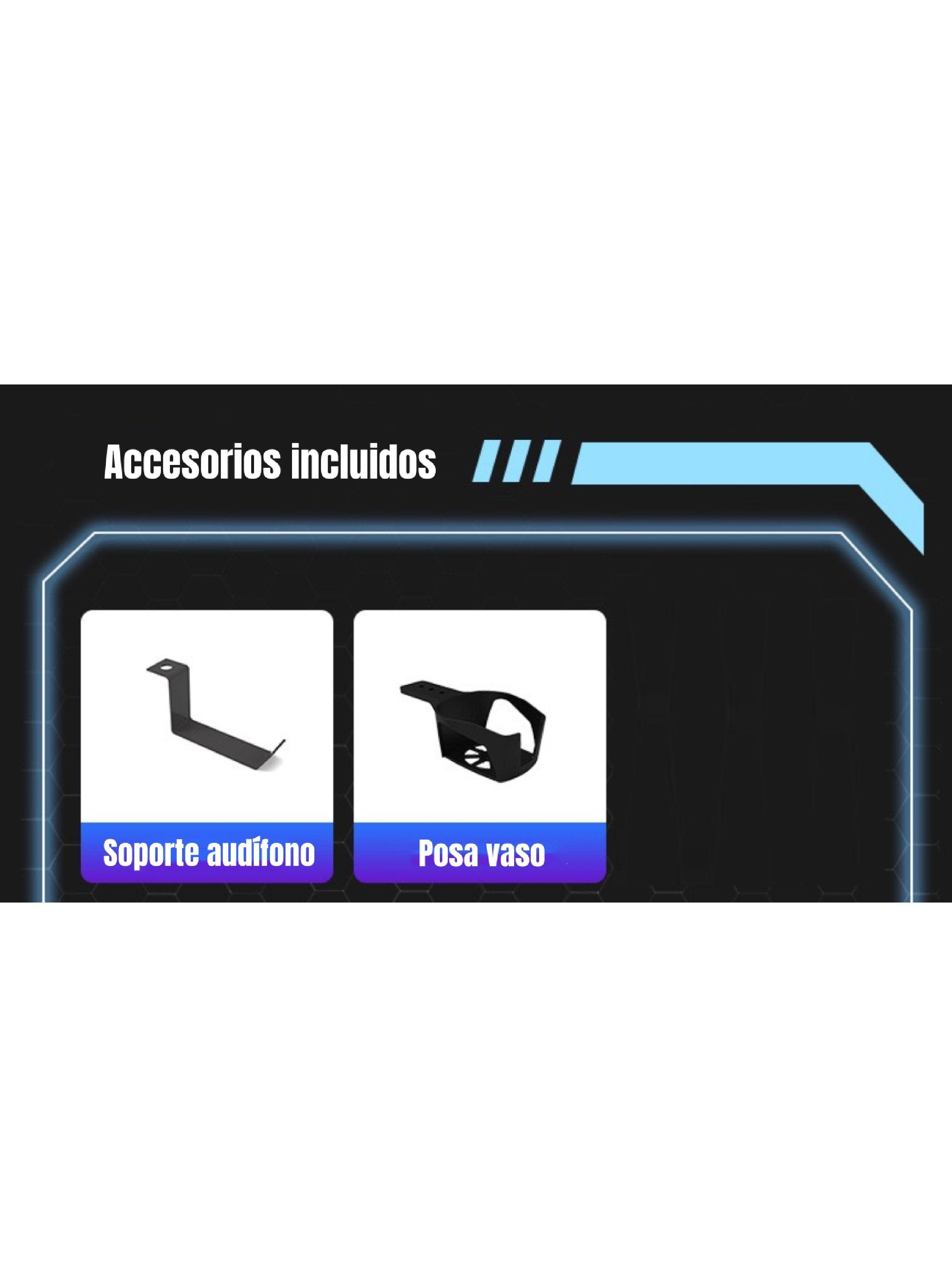 Escritorio Gamer Con Luces 140x60x73cm Negro LuBabycas-2