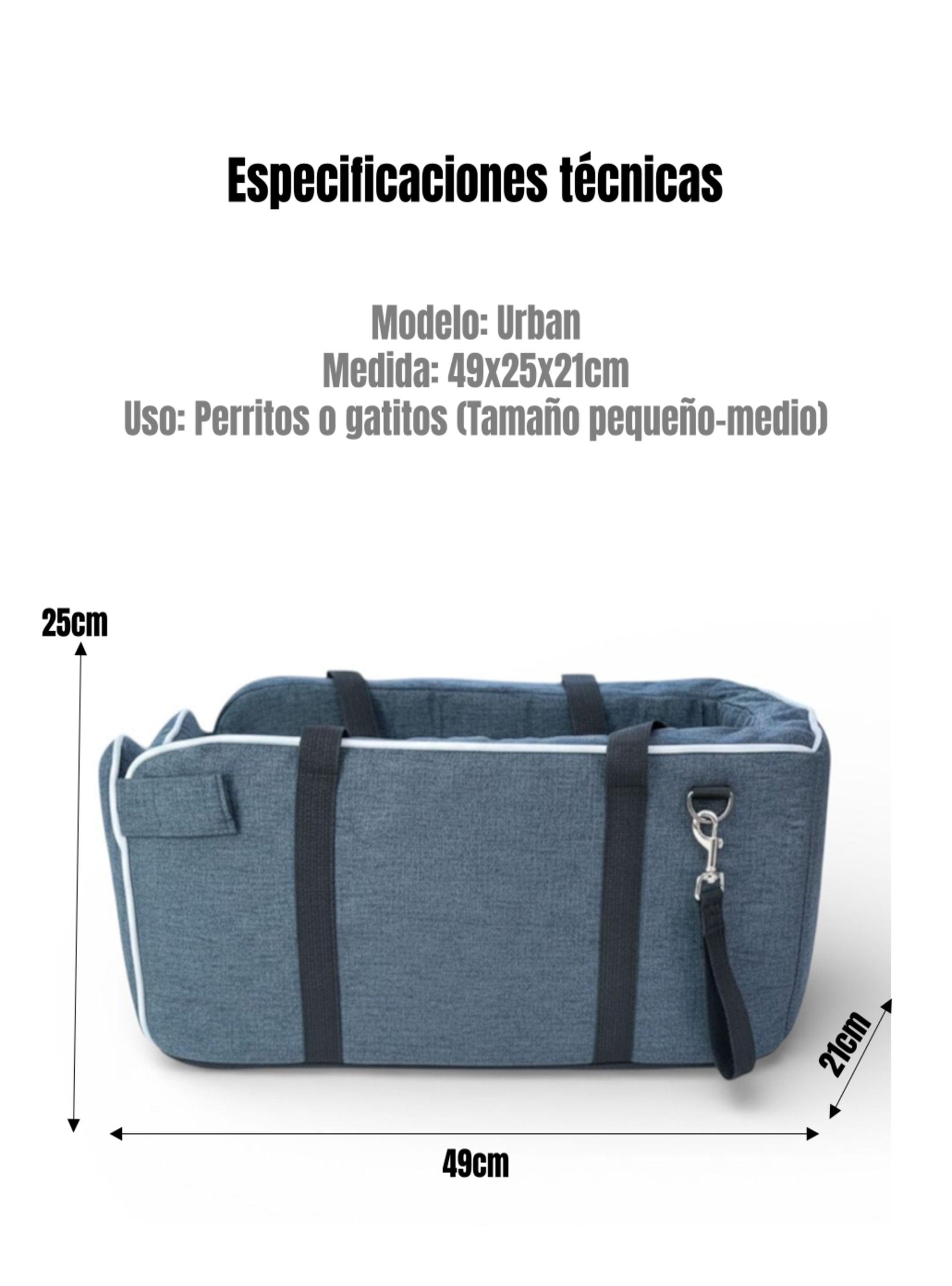 Bolso De Asiento Mascotas Portatil Transportador 2 En 1 Azul-8