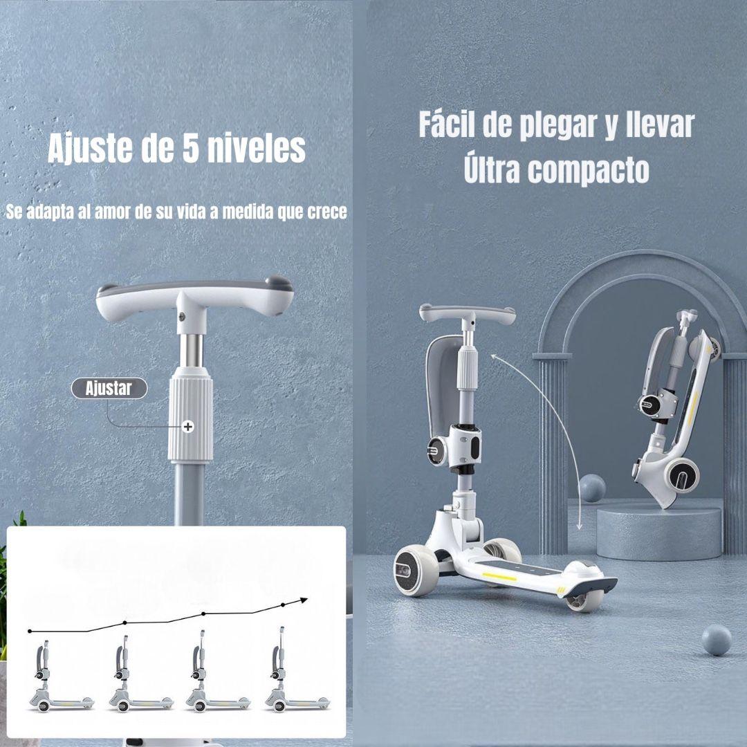 Scooter 3 Ruedas 2 en 1 Últra Resistente LuBabycas Rosado-3