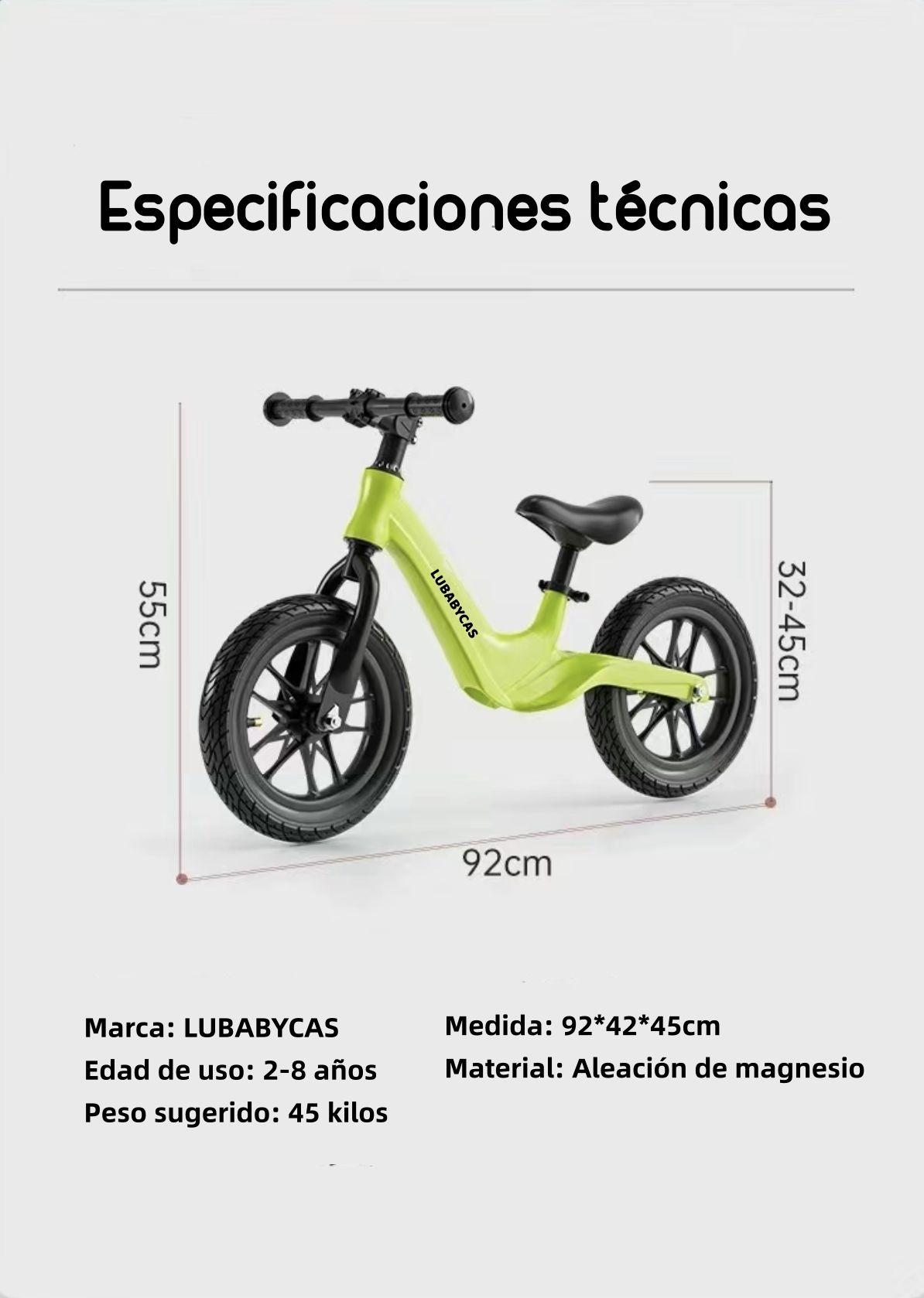 Bicicleta De Equilibrio Aprendizaje 2-8años Lubabycas Blanca-7