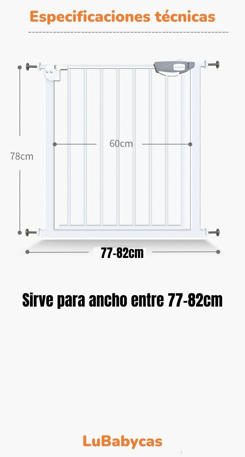 Puerta Seguridad Reja Para Bebé 77-82cm LuBabycas-7