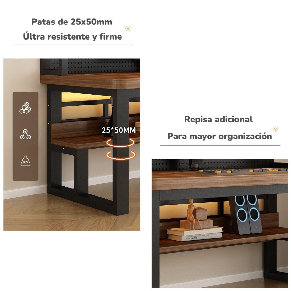 Escritorio TOP Con Repisa 140x60cm By LuBabycas-4