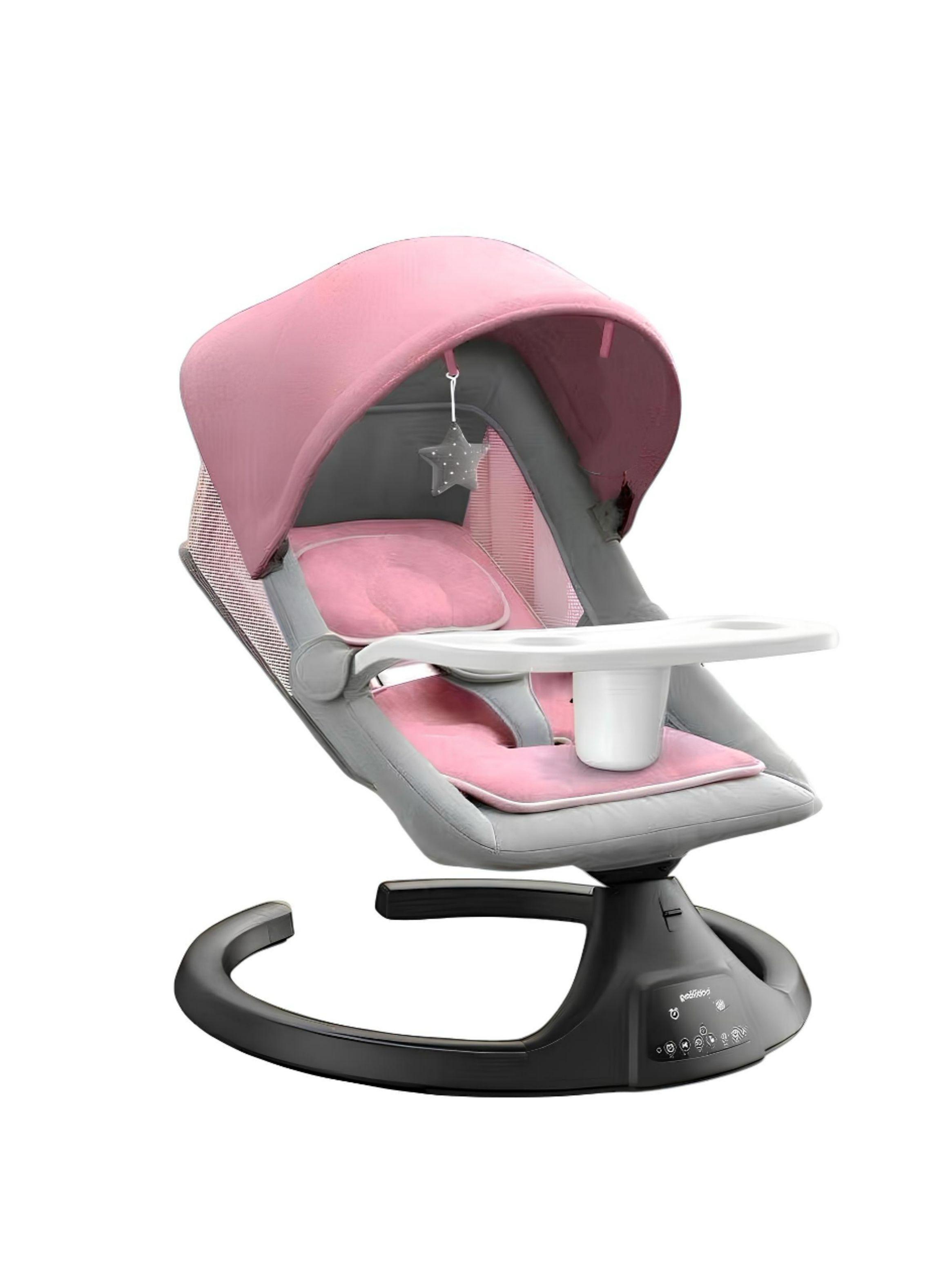 Mecedora Eléctrica Reclinable Bluetooth Lubabycas Rosada-1