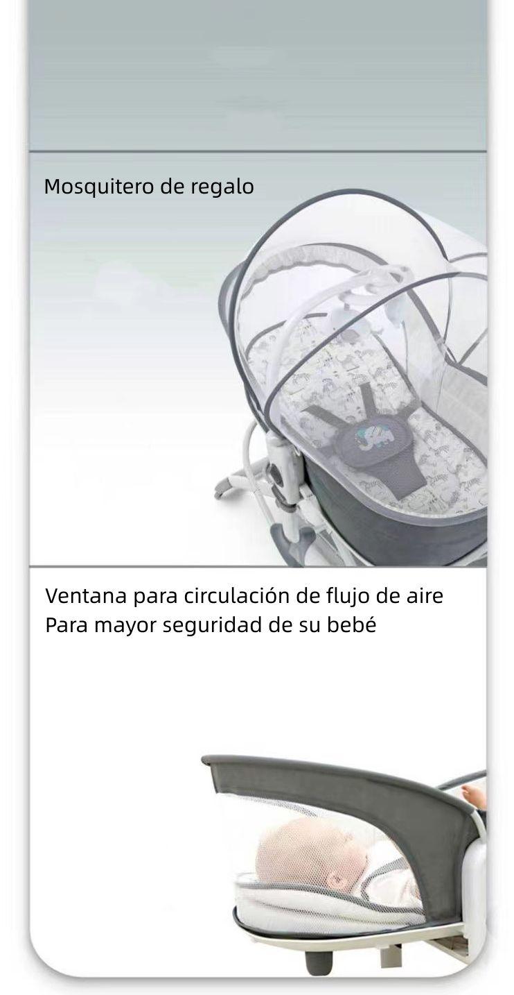Cuna Moisés Y Columpio Con Vibración 2 En 1 Lubabycas Morada-6