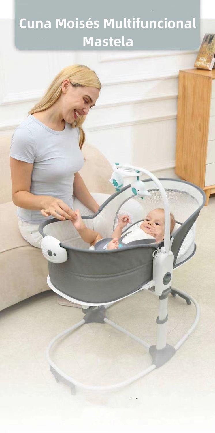 Cuna Moisés Y Columpio Con Vibración 2 En 1 Lubabycas Morada-2
