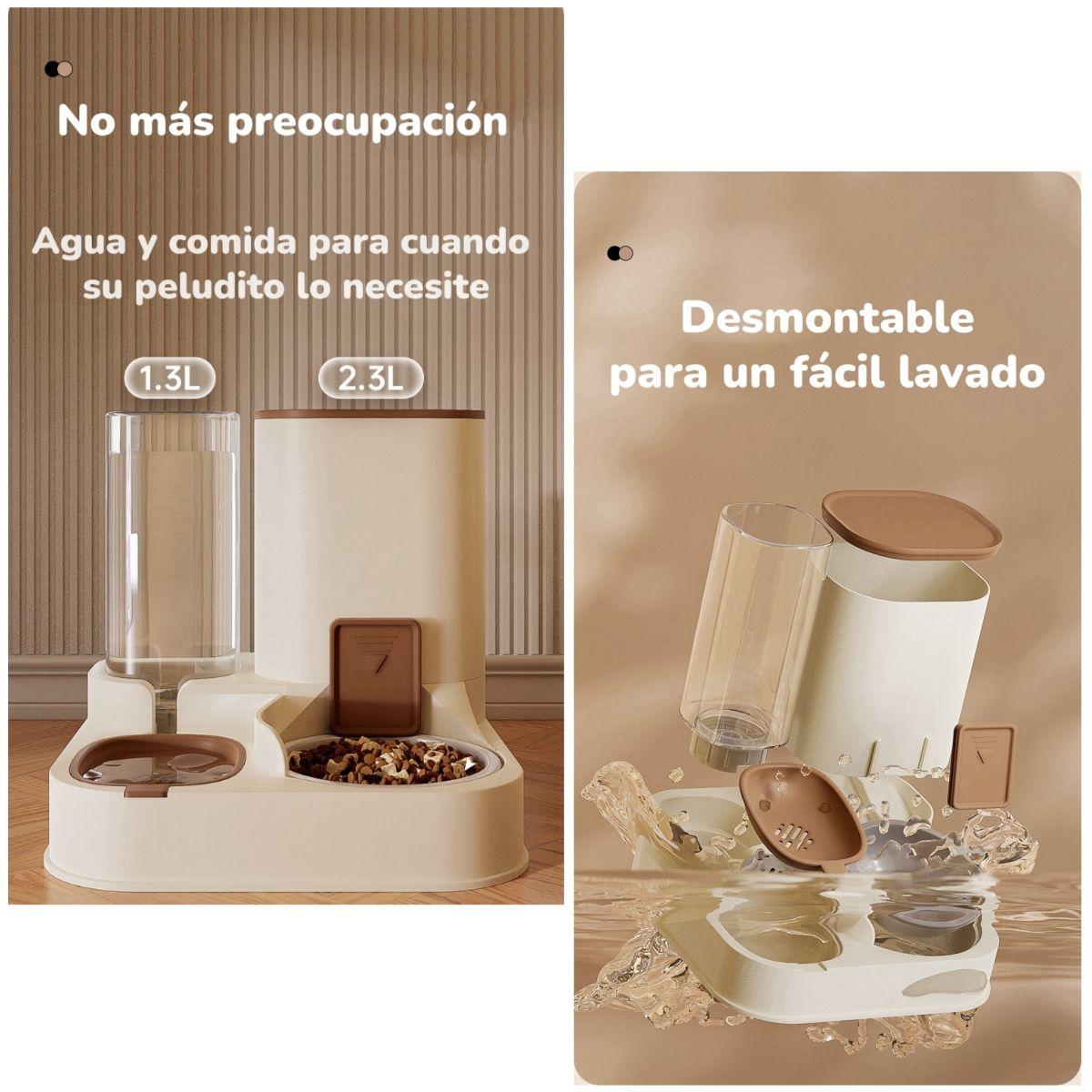 Dispensador Automático Agua Y Alimento 2 En 1 By LuBabycas-4