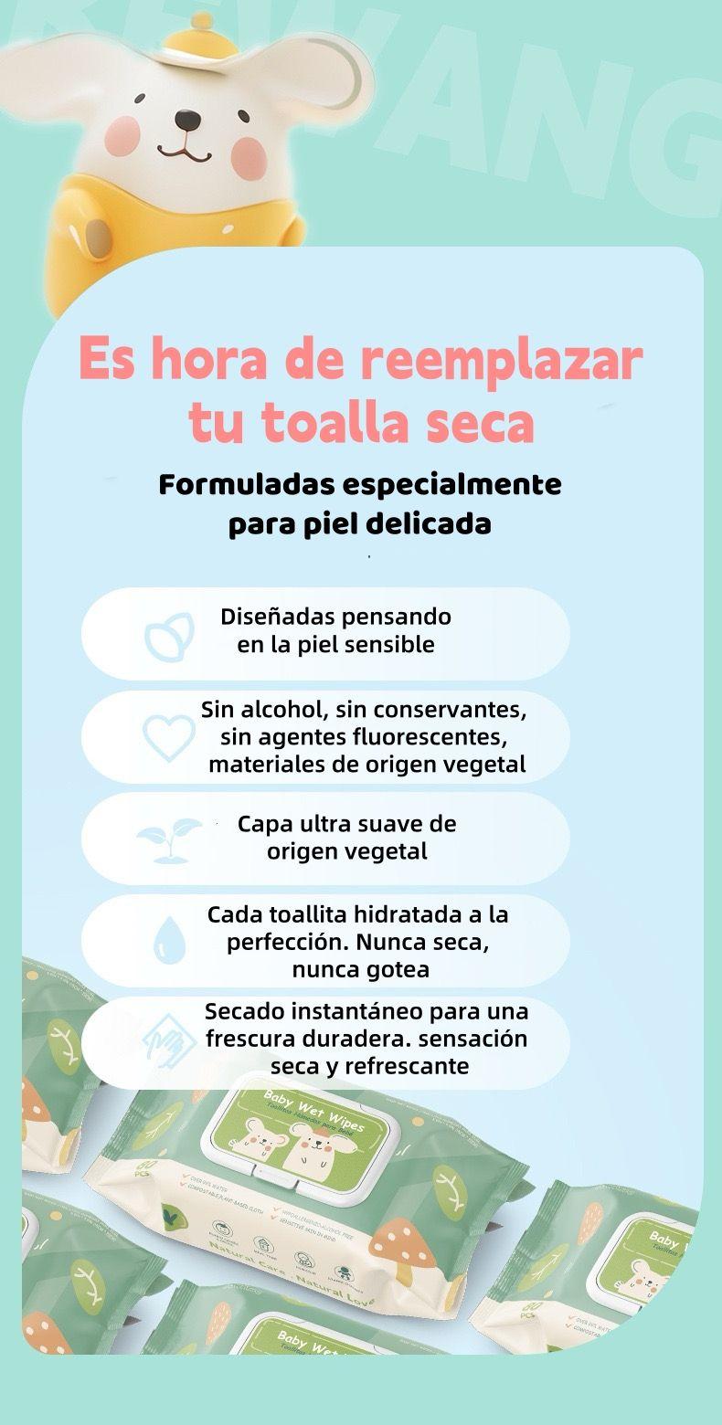 Toallitas Húmedas Con Tapa Pack 6x80 Unidades LuBabycas-3