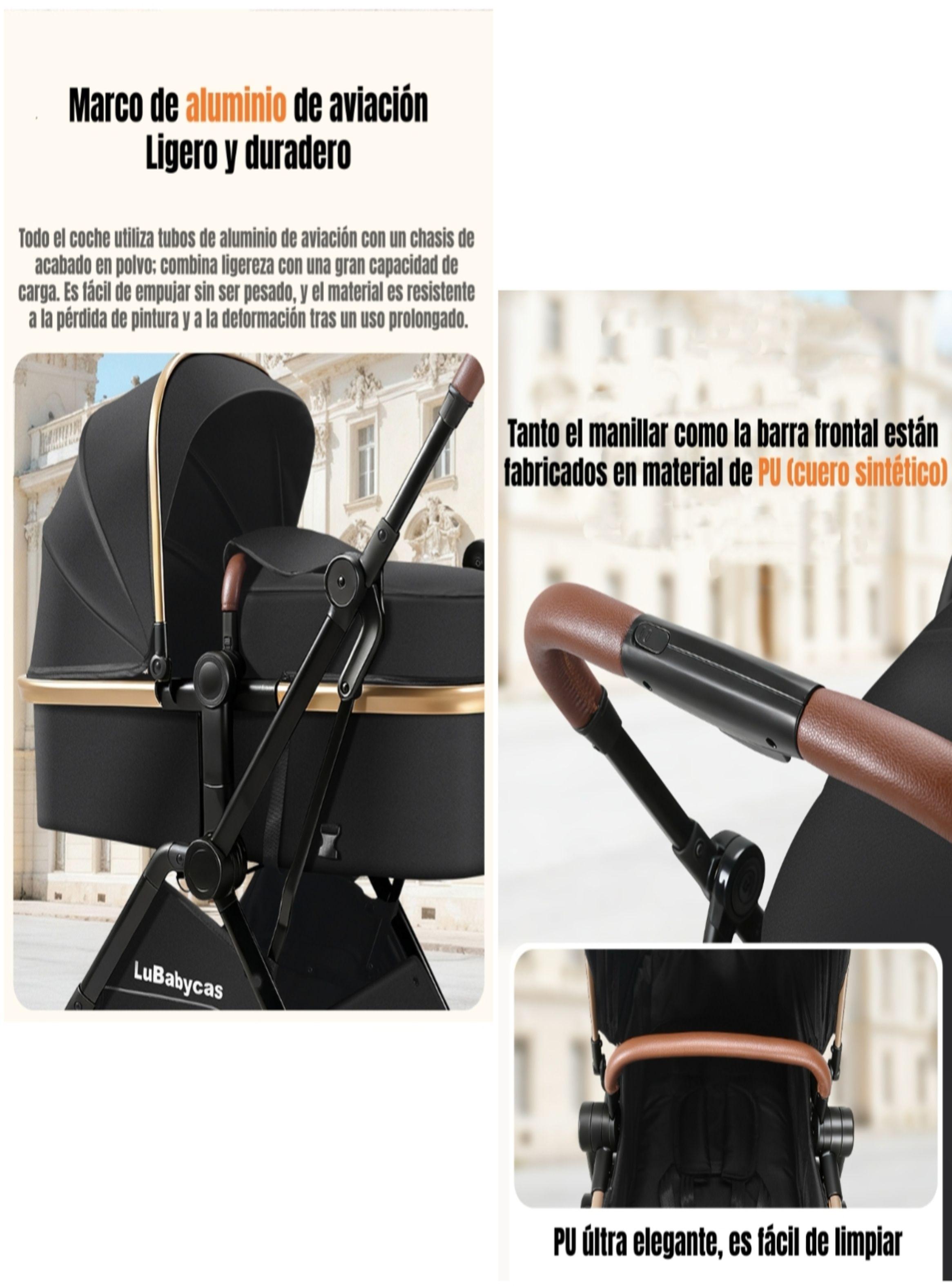 Coche Travel System 0-4 Años Aluminio Alvin Rosado LuBabycas-5