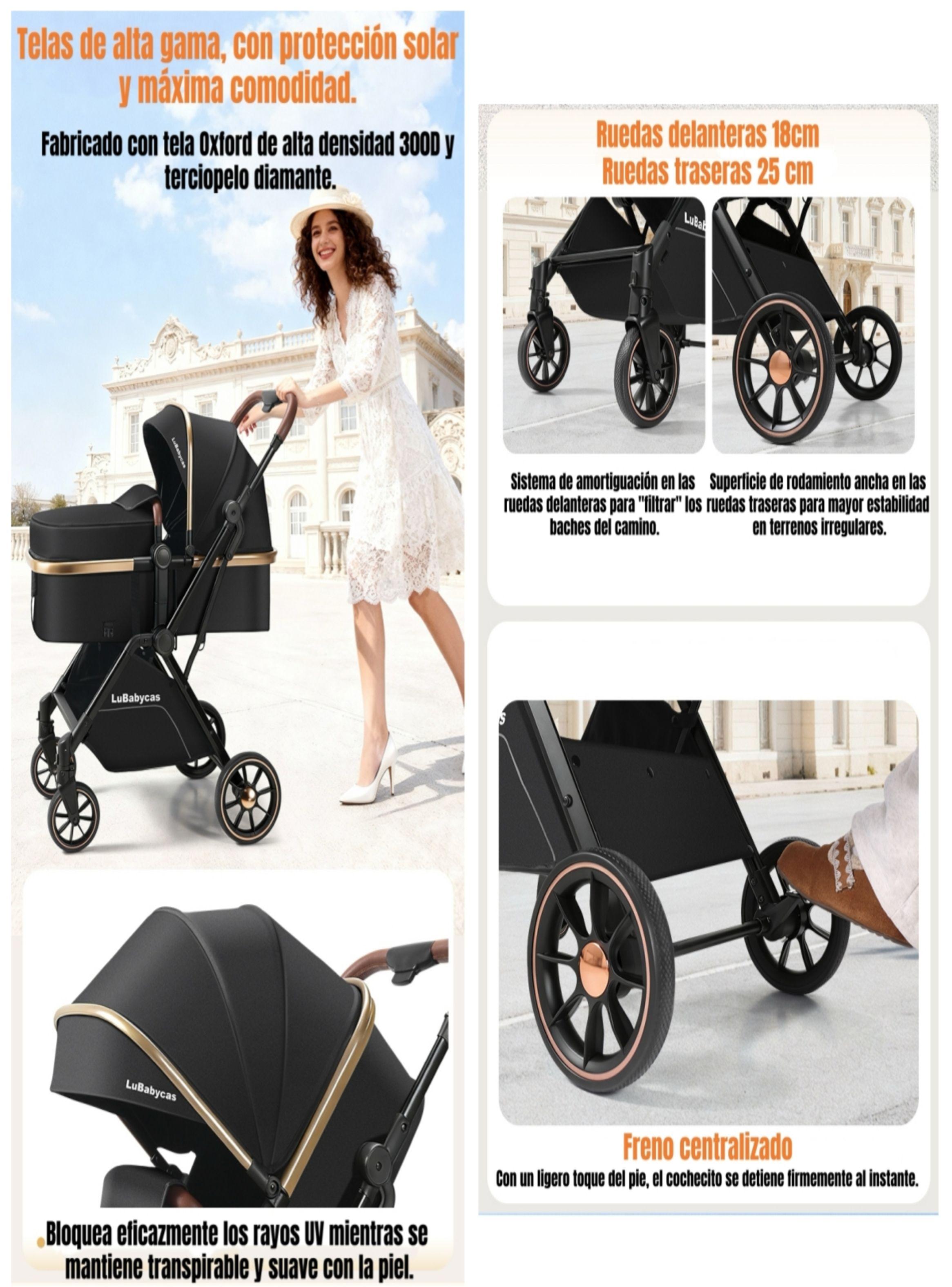 Coche Travel System 0-4 Años Aluminio Alvin Rosado LuBabycas-6