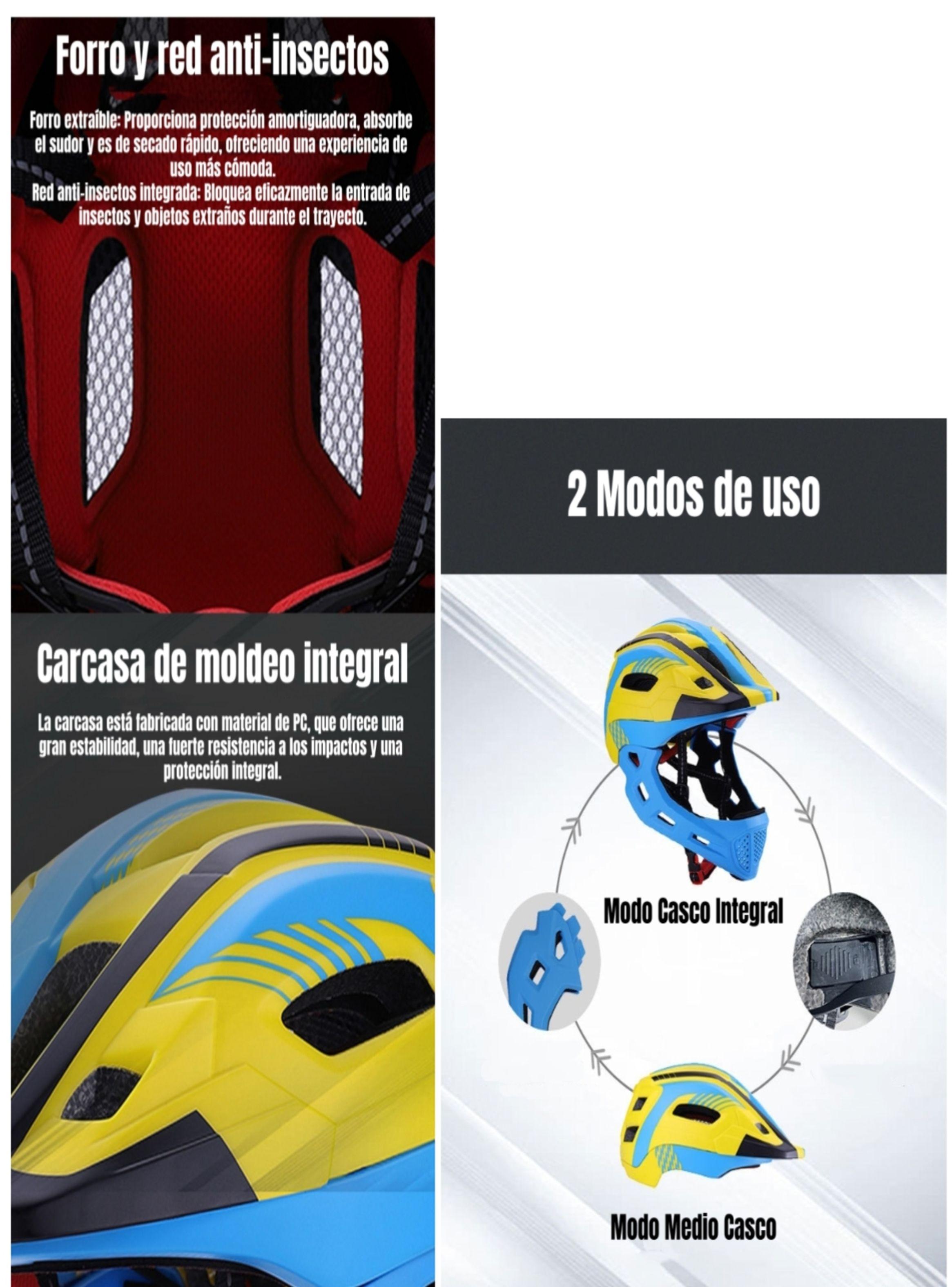 Casco Integral Infantil Bici 2 En 1 Con Luz Neue LuBabycas-5
