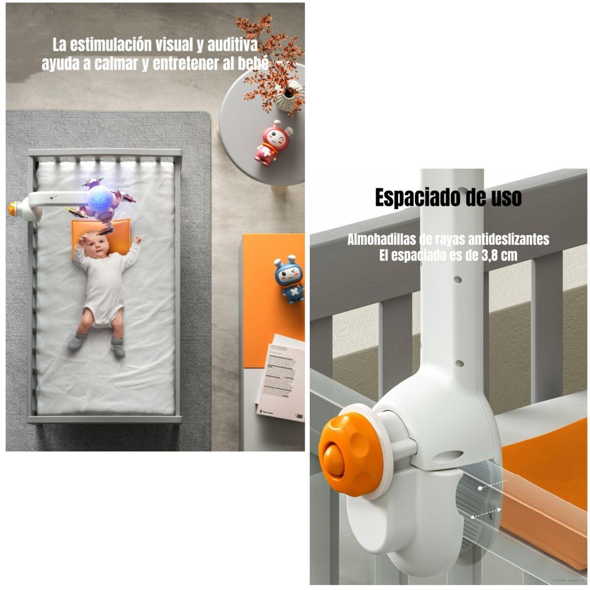 Móvil Proyector Luz Bluetooth Giratorio TM188 LuBabycas-4