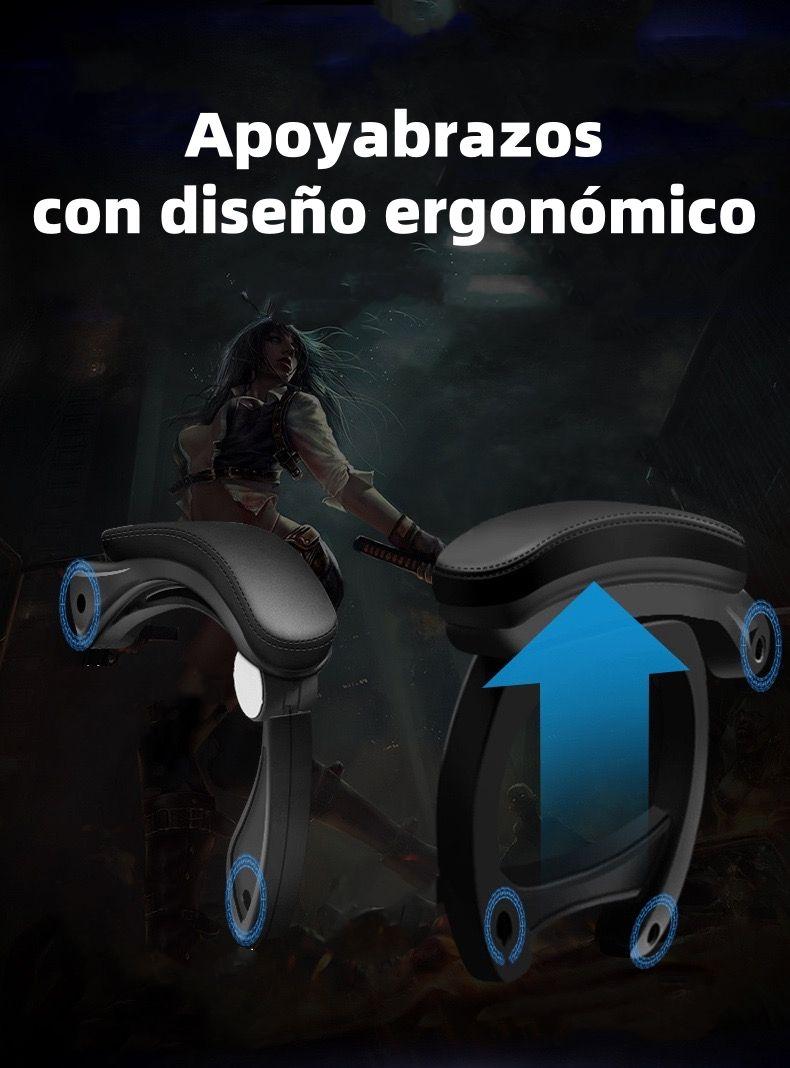 Silla Gamer Reclinable Con Reposa Pies Rosada LuBabycas-5