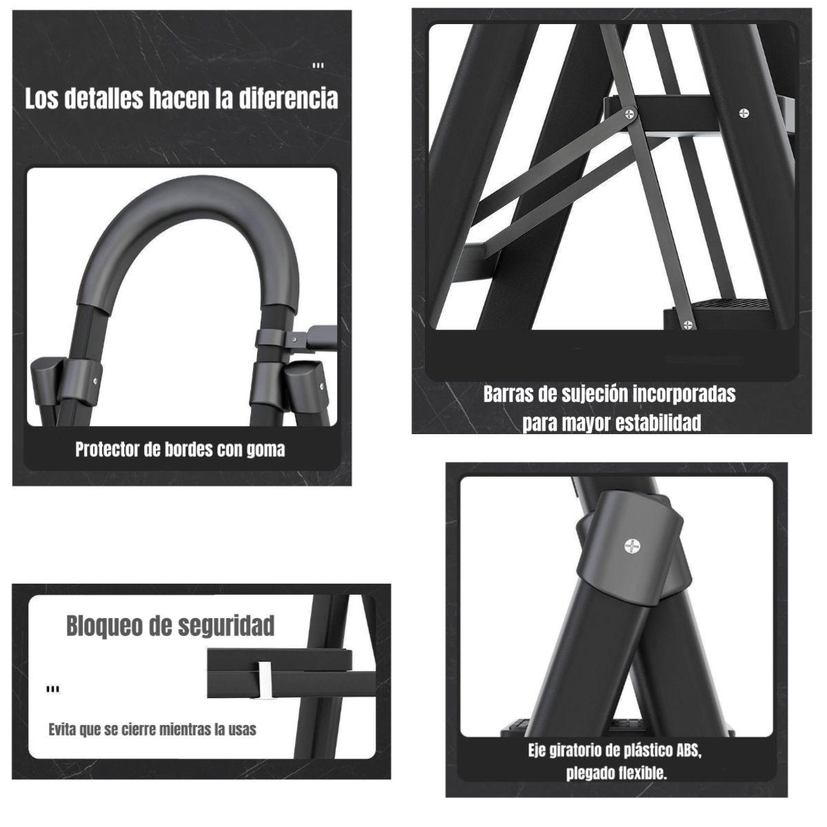 Escalera De Acero Plegable Con 5 Escalones By LuBabycas-5