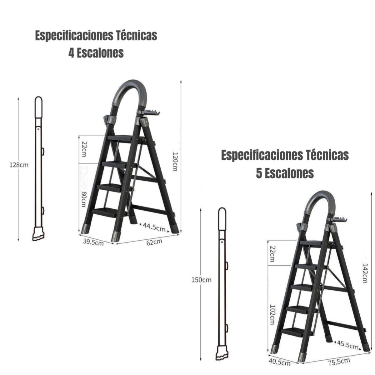 Escalera De Acero Plegable Con 5 Escalones By LuBabycas-7