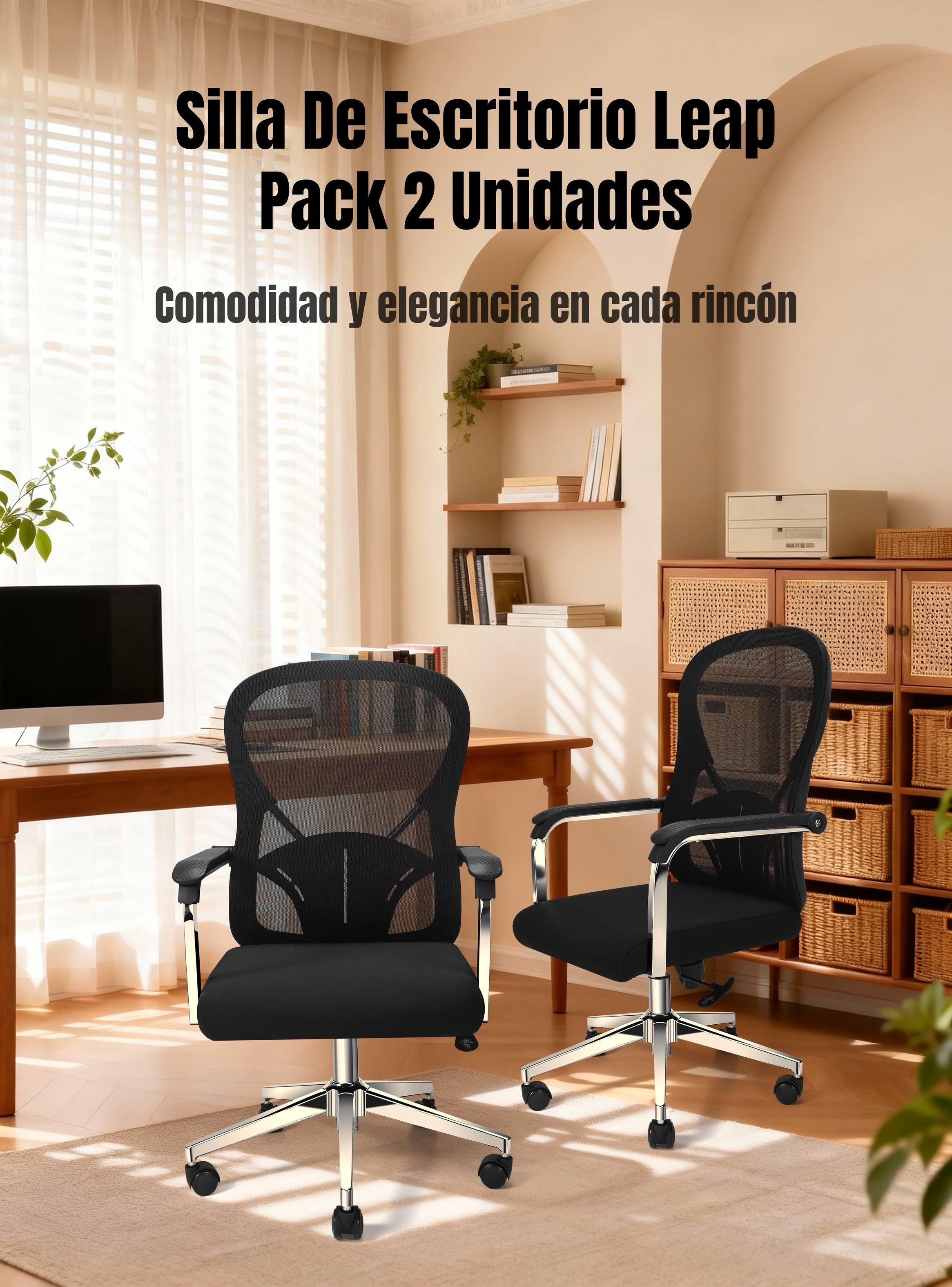 Pack 2 Sillas De Escritorio Oficina Ejecutiva Ergonómica-2
