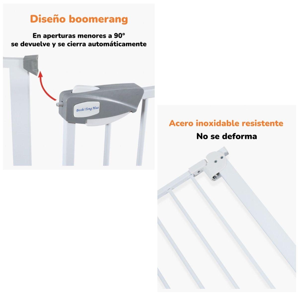 Puerta Seguridad Reja Expandible Para Bebé 77-92cm LuBabycas-4