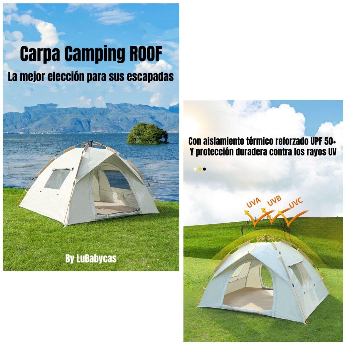 Carpa Camping Automática 4 Personas Con Accesorios Roof Gris-2