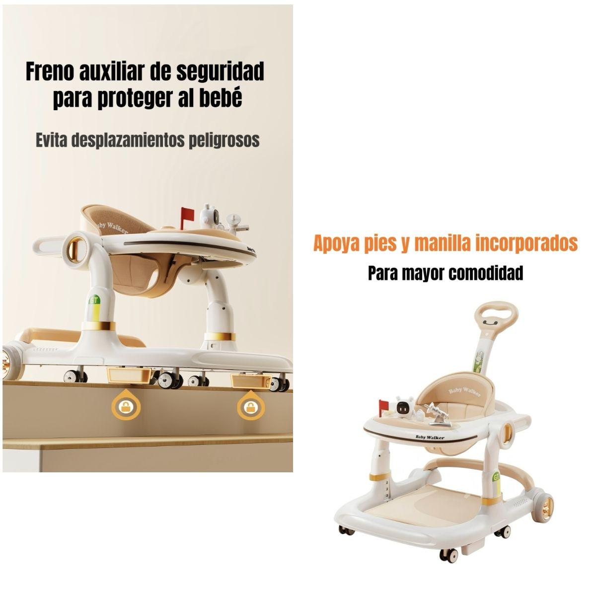 Andador Caminador Con Manilla Y Luces Mine Blanco LuBabycas-5
