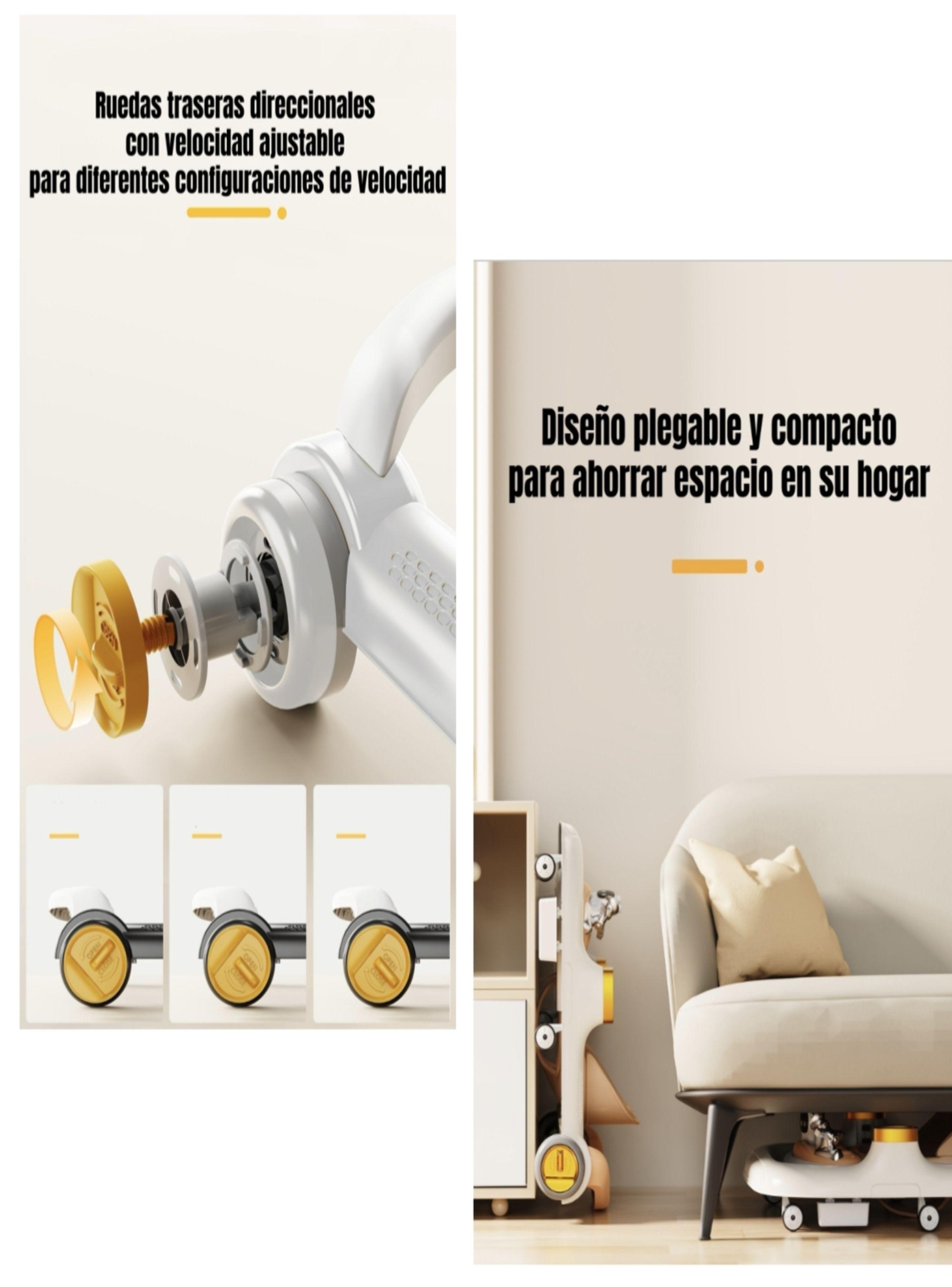 Andador Caminador Con Manilla Y Luces Mine Blanco LuBabycas-7