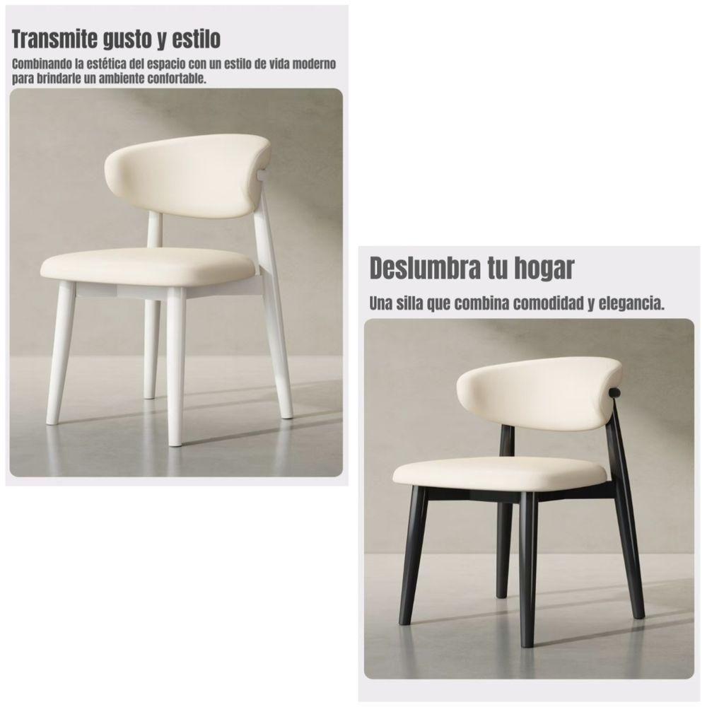 Pack 2 Sillas de Comedor Madera Negro Family By LuBabycas-4