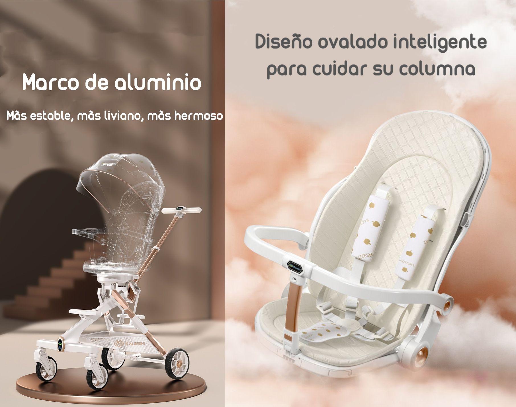 Coche De Paseo 360° Con Mesita Lubabycas Blanco-4