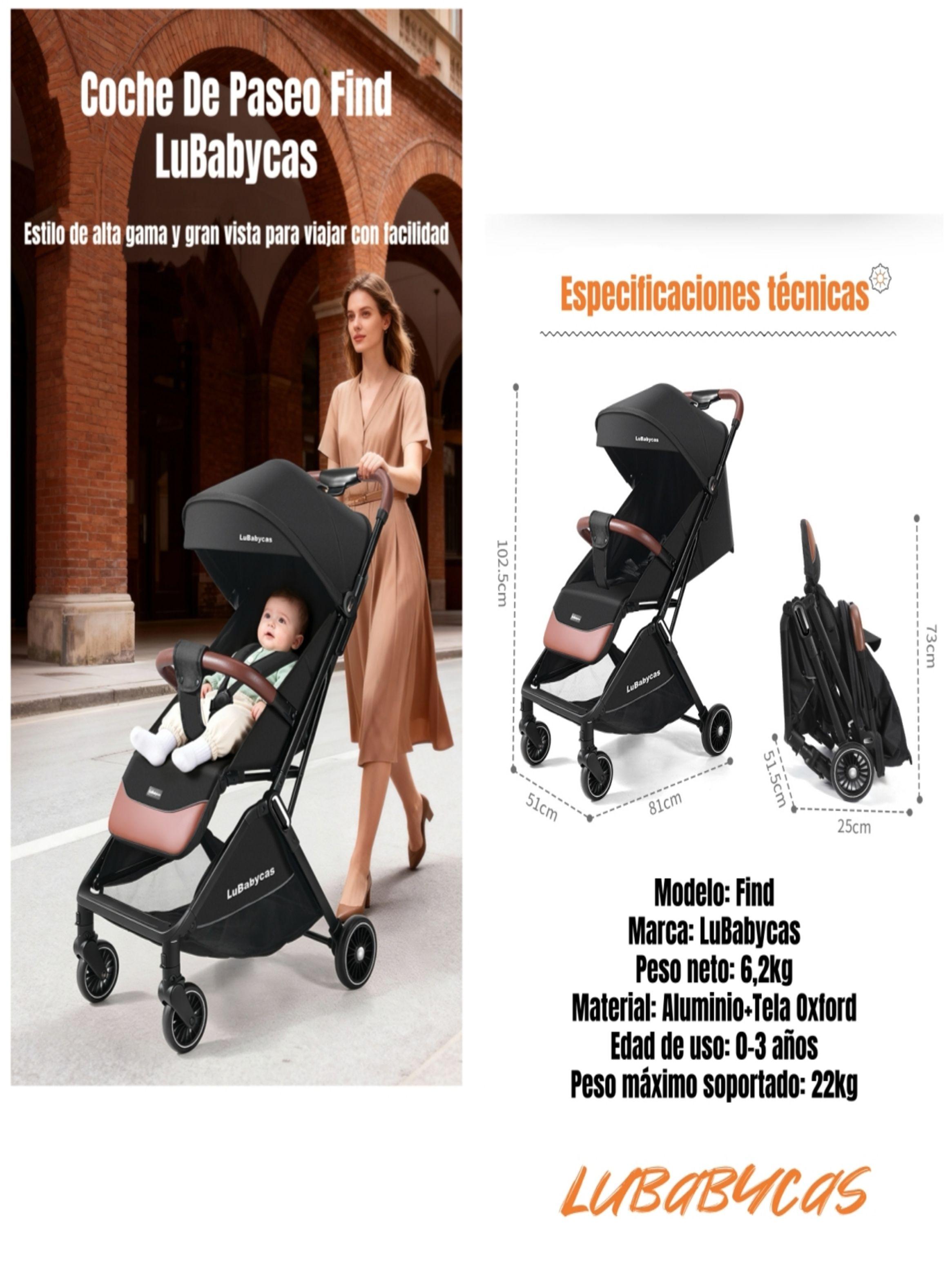 Coche De Paseo LuBabycas Elegante De Aluminio 0-3 Años Find-2