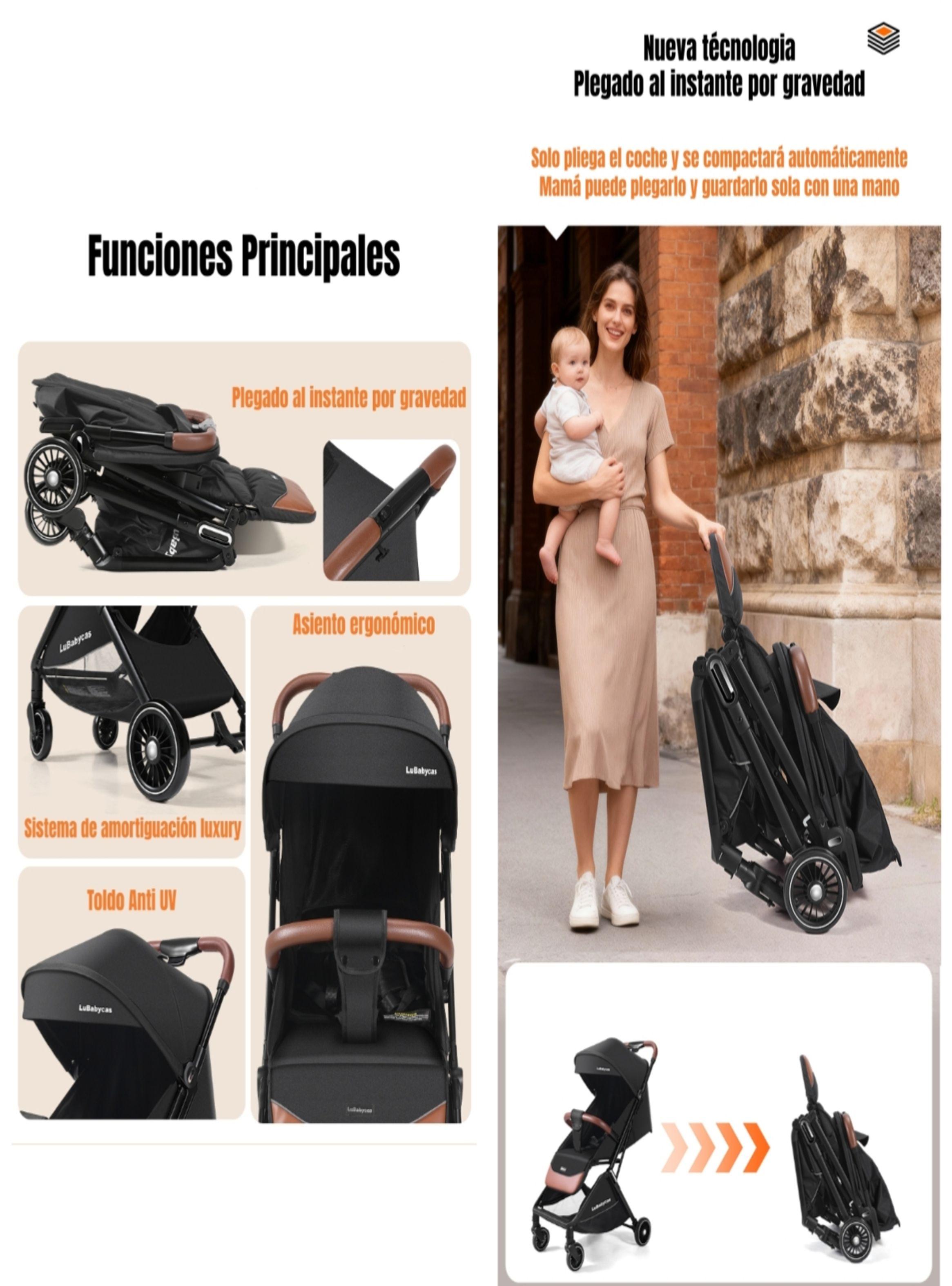 Coche De Paseo LuBabycas Elegante De Aluminio 0-3 Años Find-3