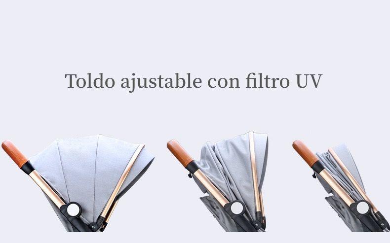 Coche De Paseo Últra Compacto Con Accesorios Azul Lubabycas-6