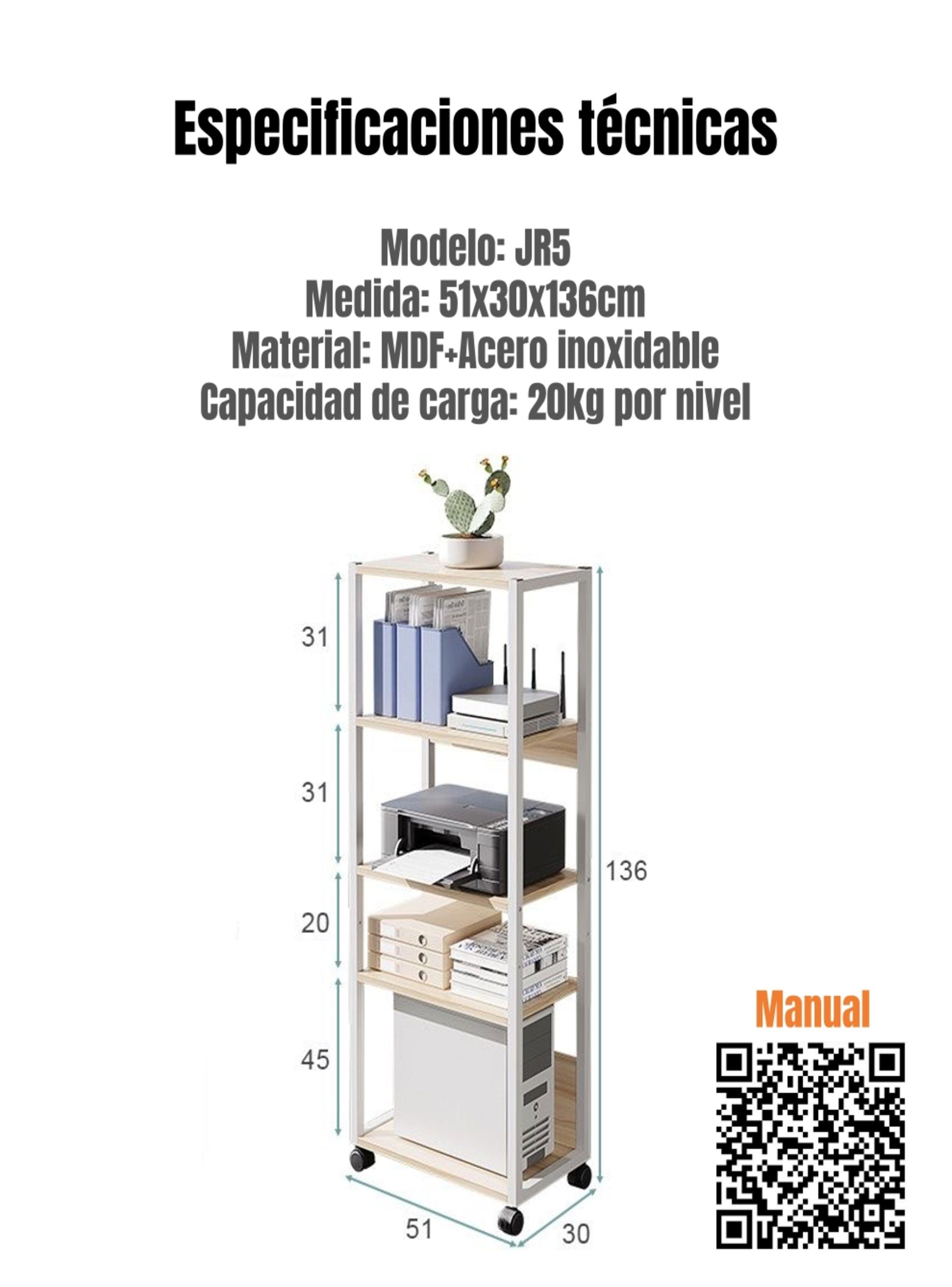 Estantes Repisas De 5 Niveles Movible 51x30x136cm JR5-8