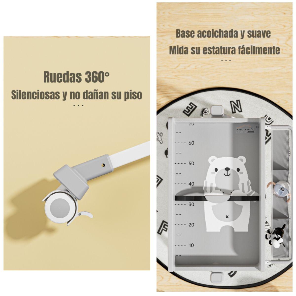 Mudador De Pañales Plegable 3 En 1 LuBabycas Gris-3