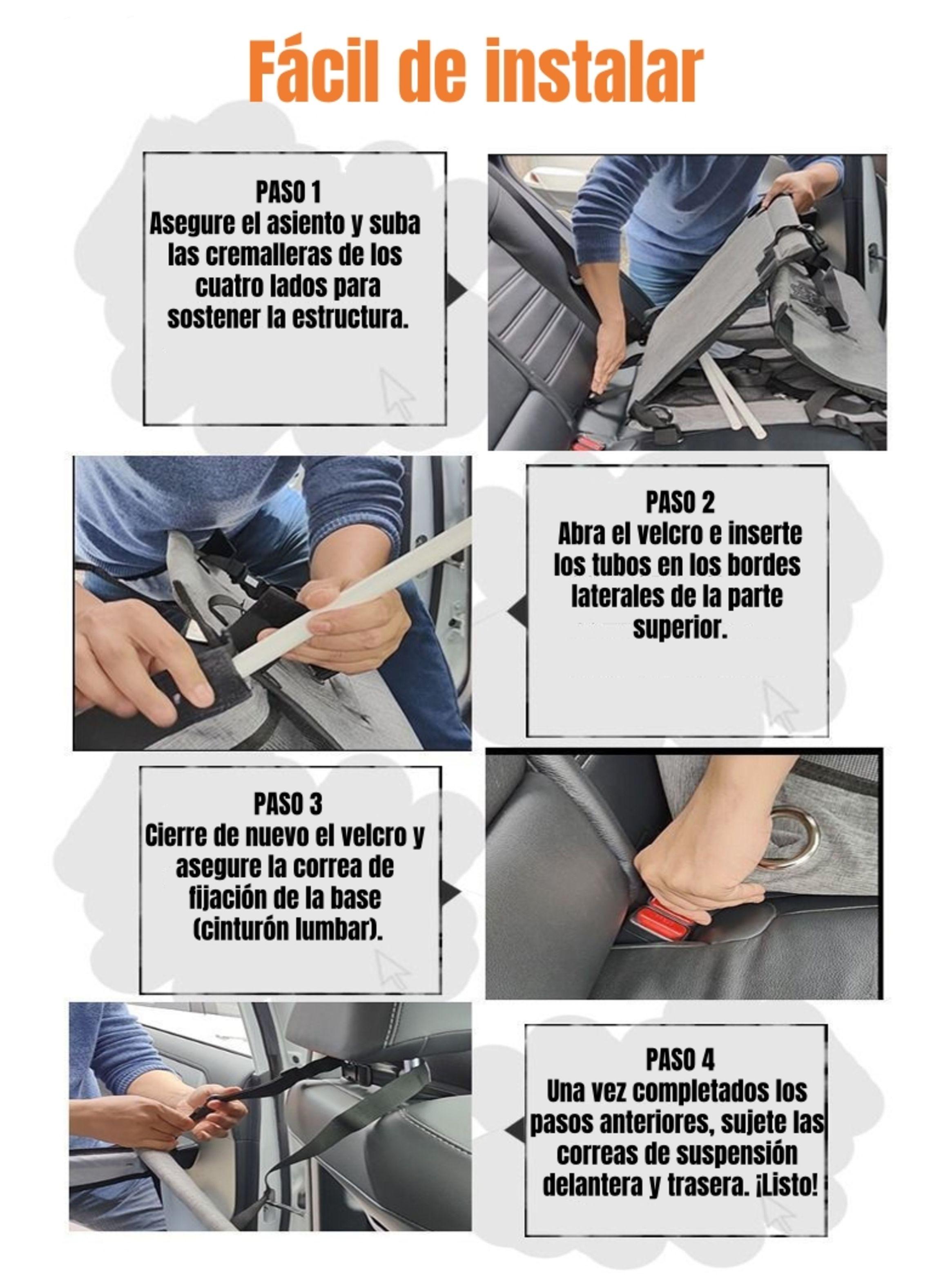 Asiento De Auto 49cm Perros Plegable Con Protector Guard-3