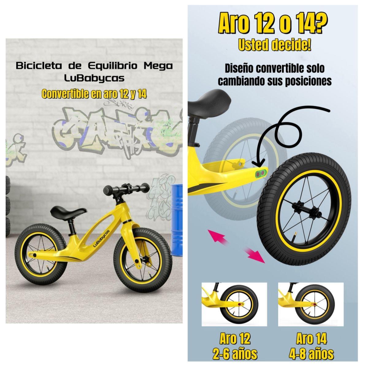 Bicicleta de Equilibrio Convertible Aro 12 y 14 Negra-2