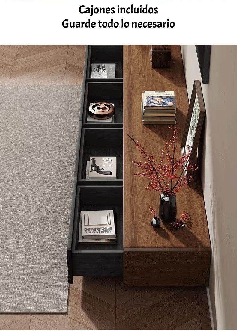 Mueble De TV Rack Madera Viene Armado 200cm Angol-2