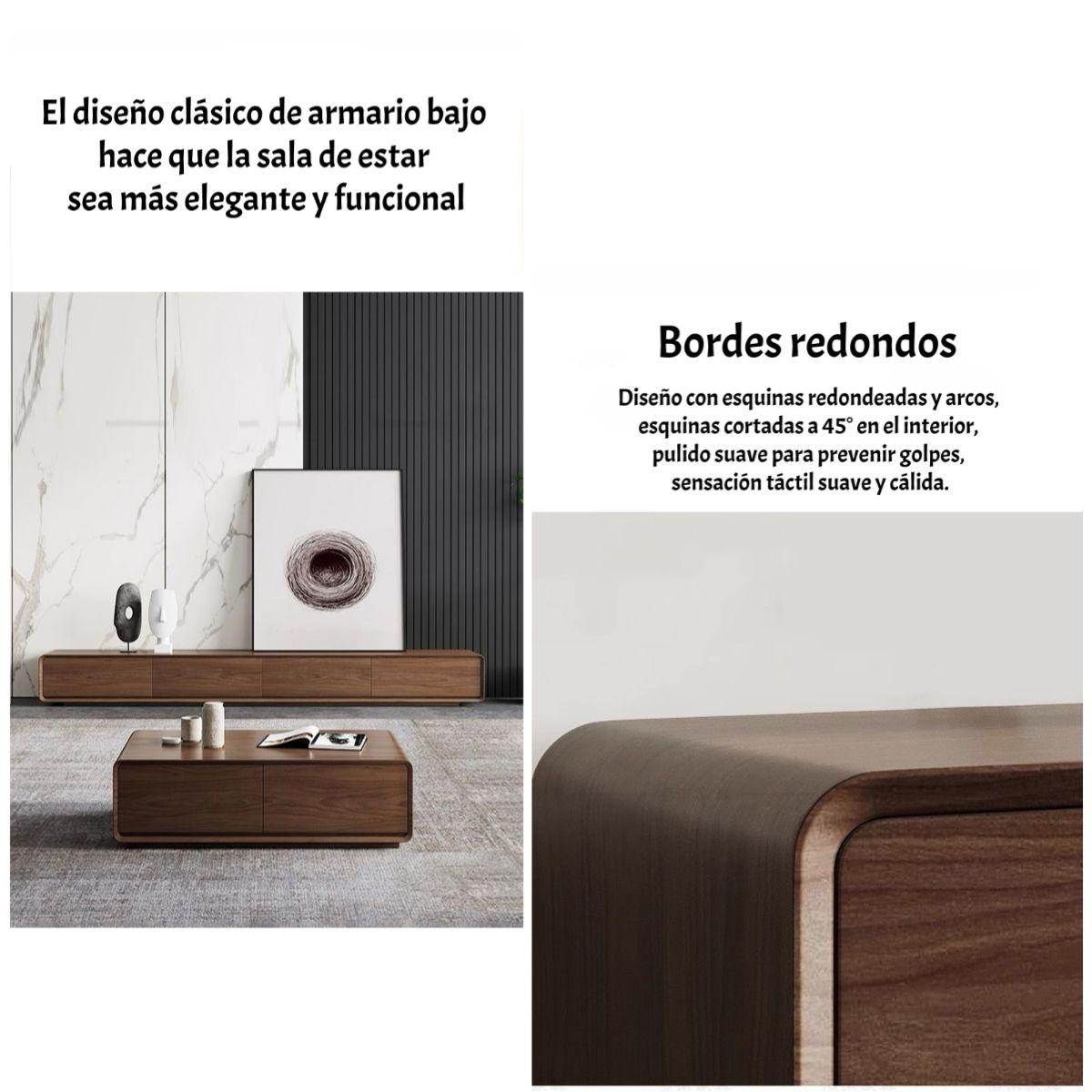 Mueble De TV Rack Madera Viene Armado 200cm Angol-5