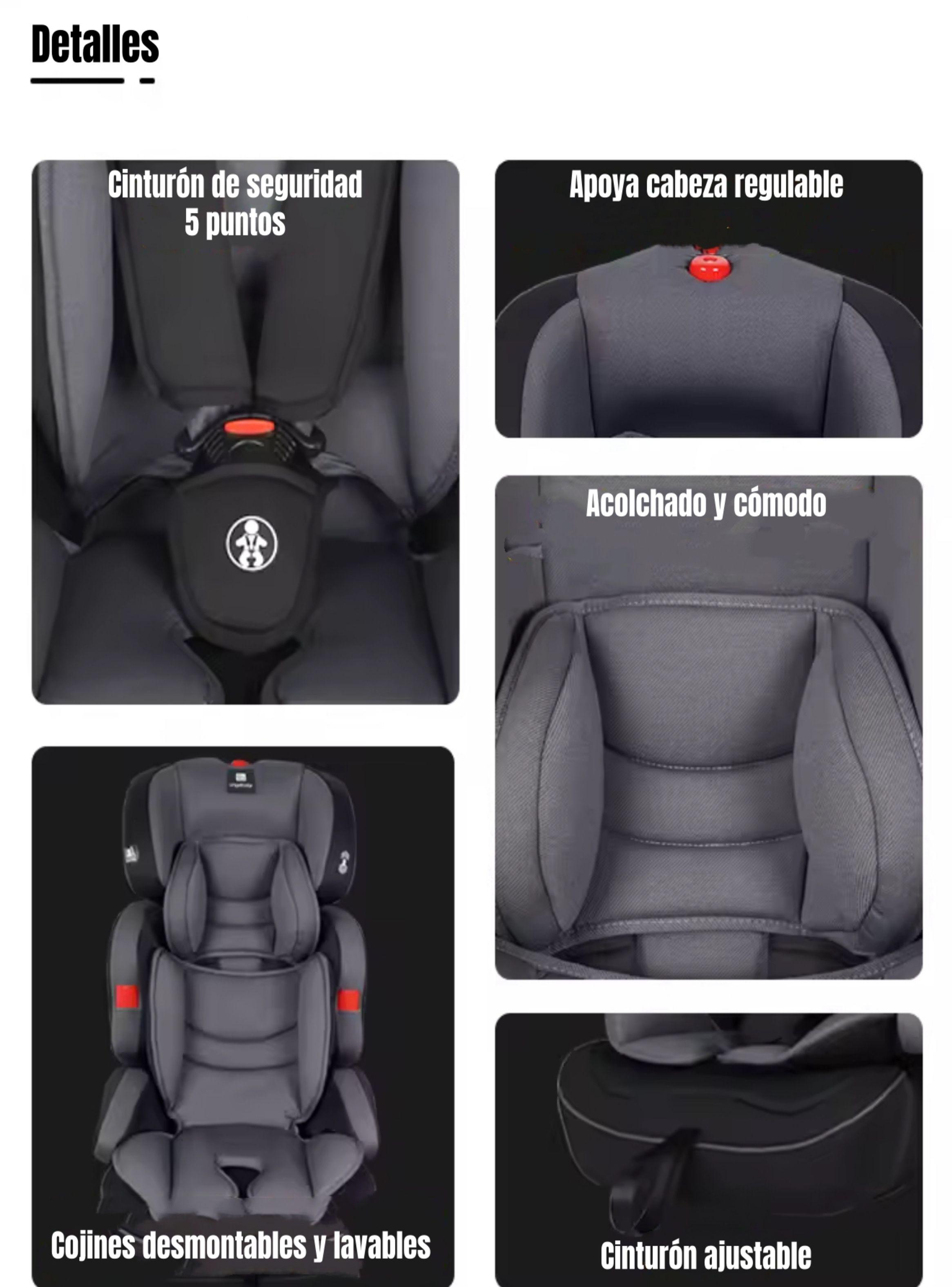 Silla De Auto Butaca 9-36KG 12 Años Gris WE05 LuBabycas-4