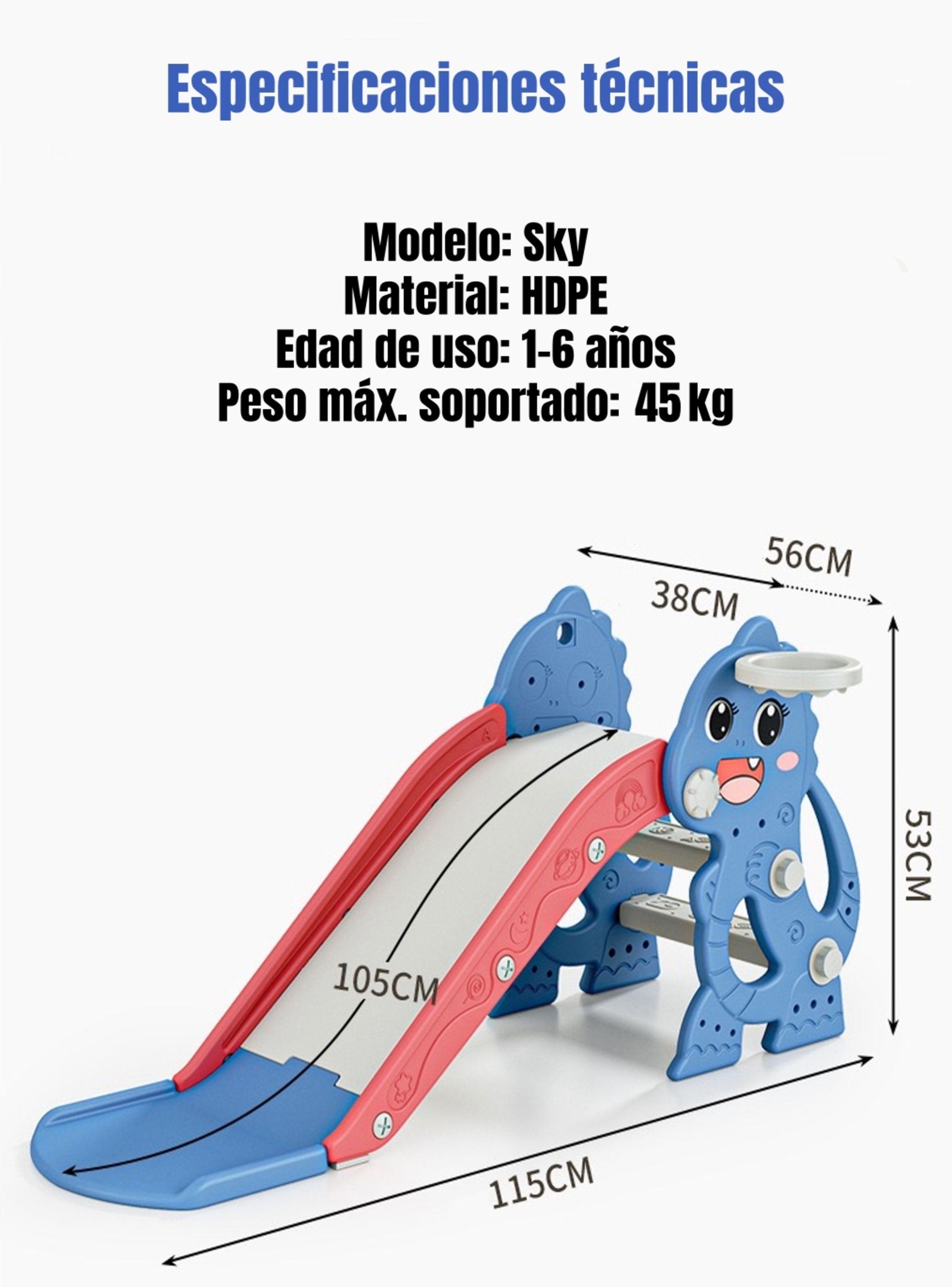 Resbalín Infantil LuBabycas Plegable 1-6 Años Azul Rojo-7