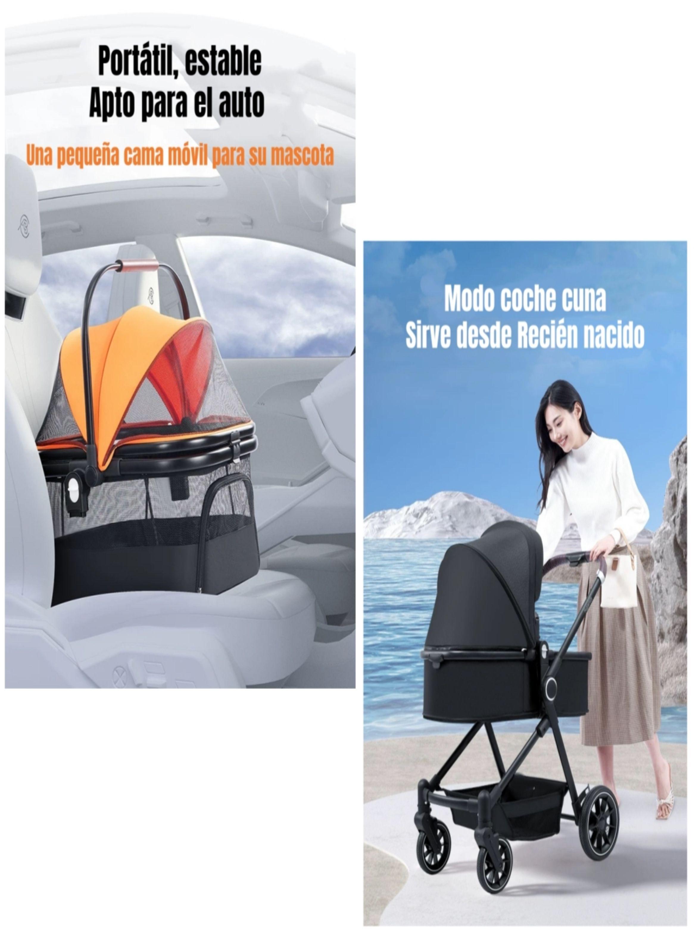 Coche De Bebé Y Mascota 2 En 1 Mix Negro By LuBabycas-5