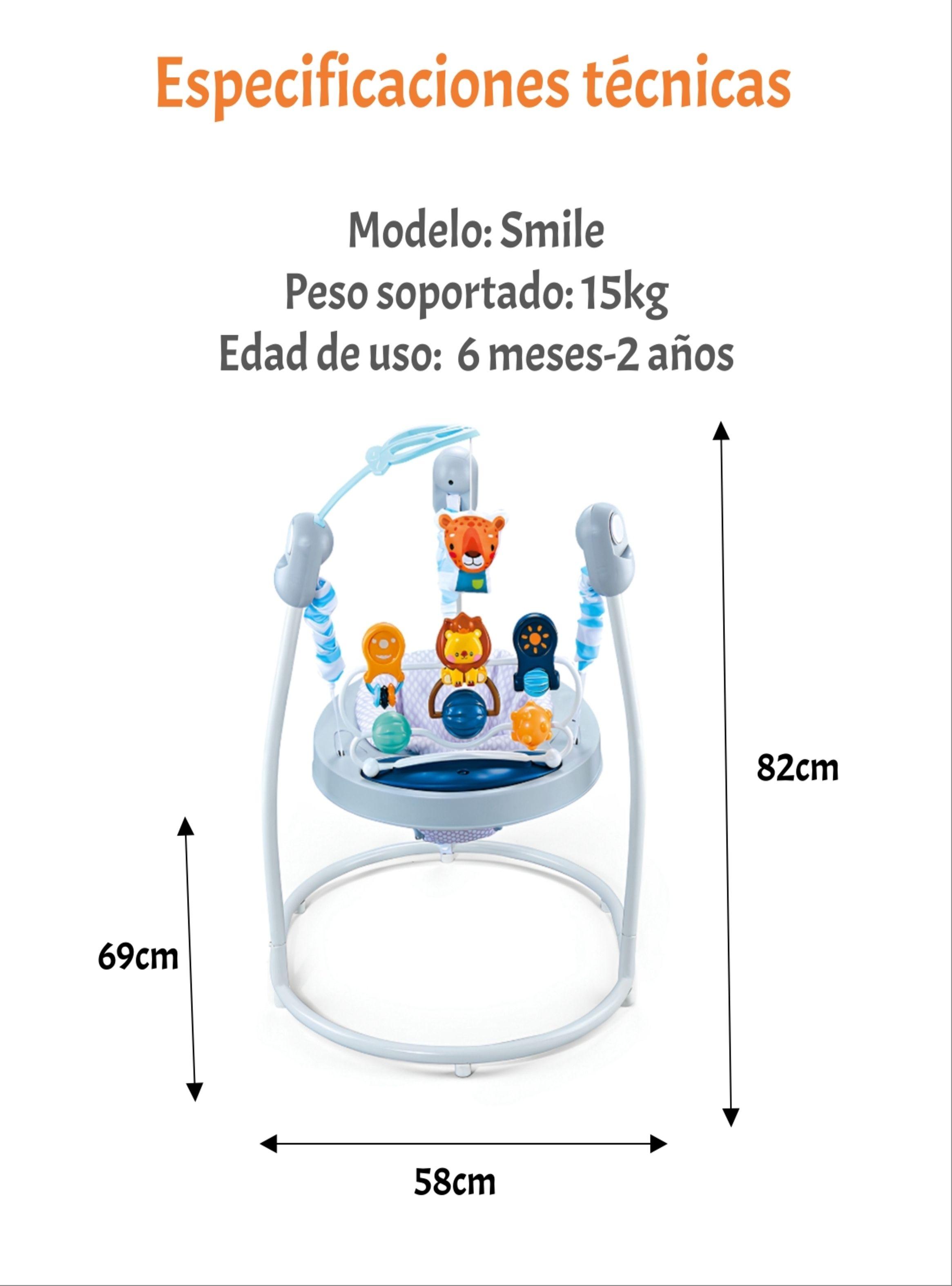 Saltarín Centro De Actividad Musical Smile Azul LuBabycas-7